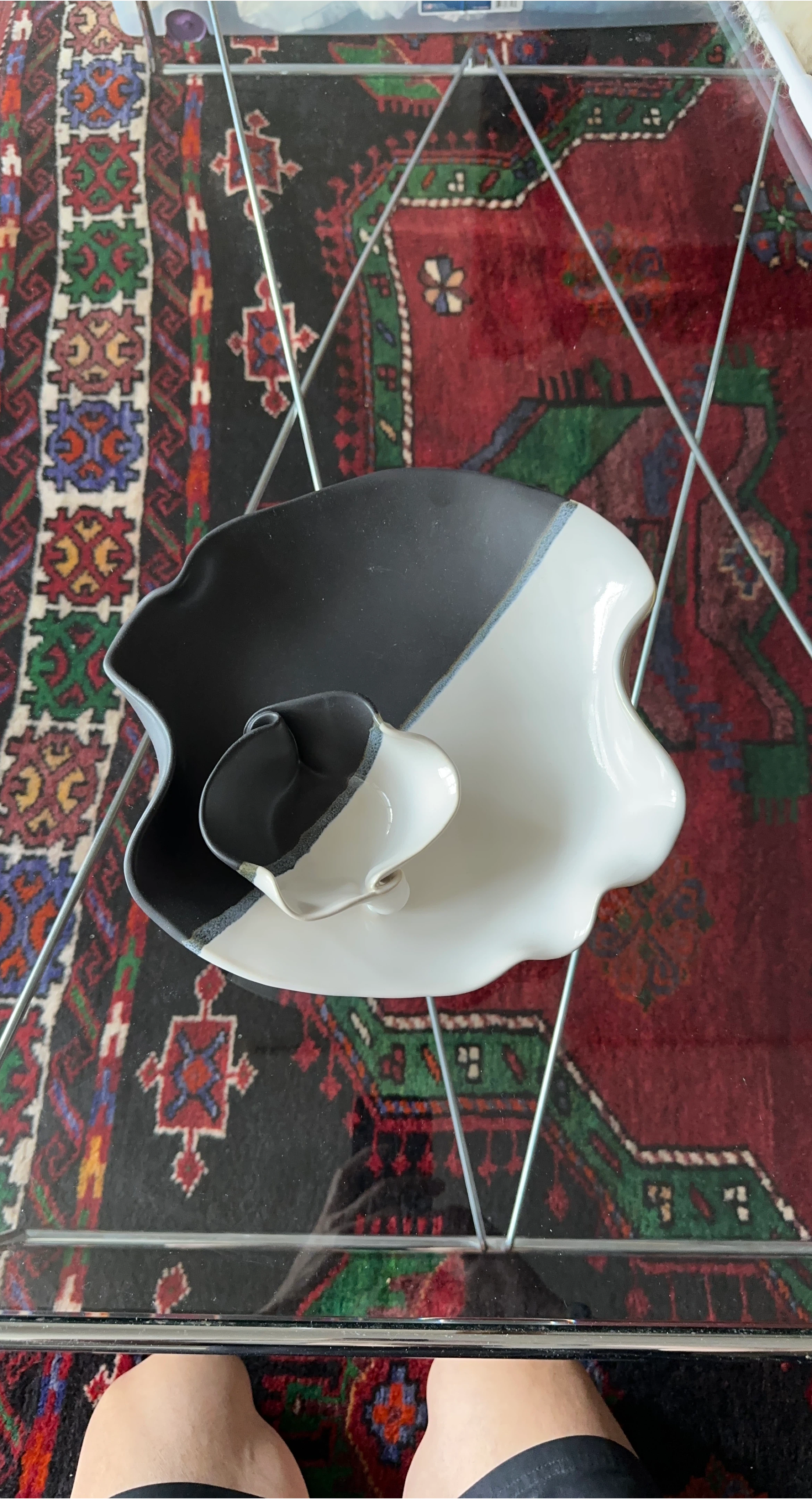 Hilborn Ceramic Serving Bowl and Dish