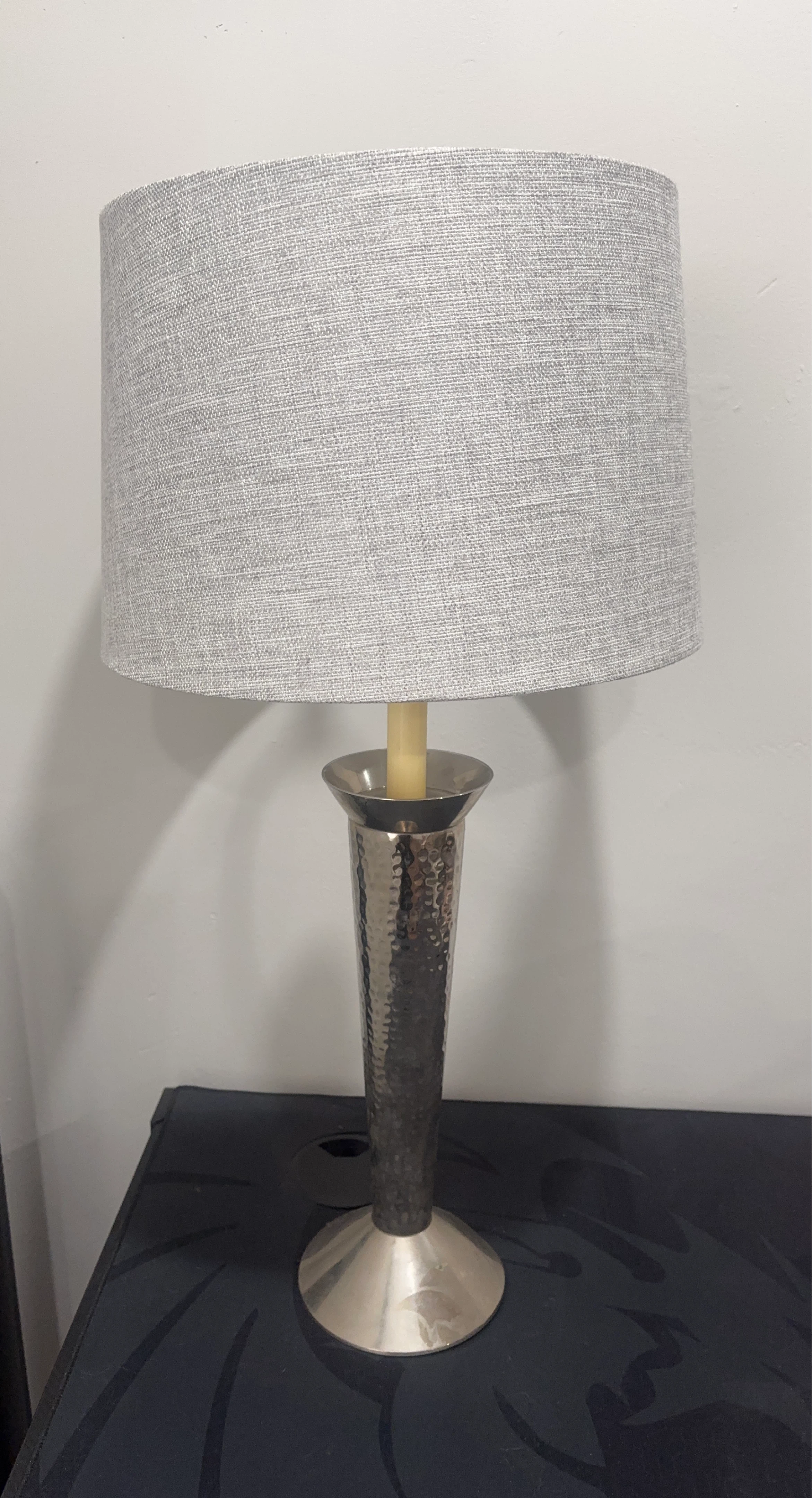 Table Lamp with Textured Metal Base