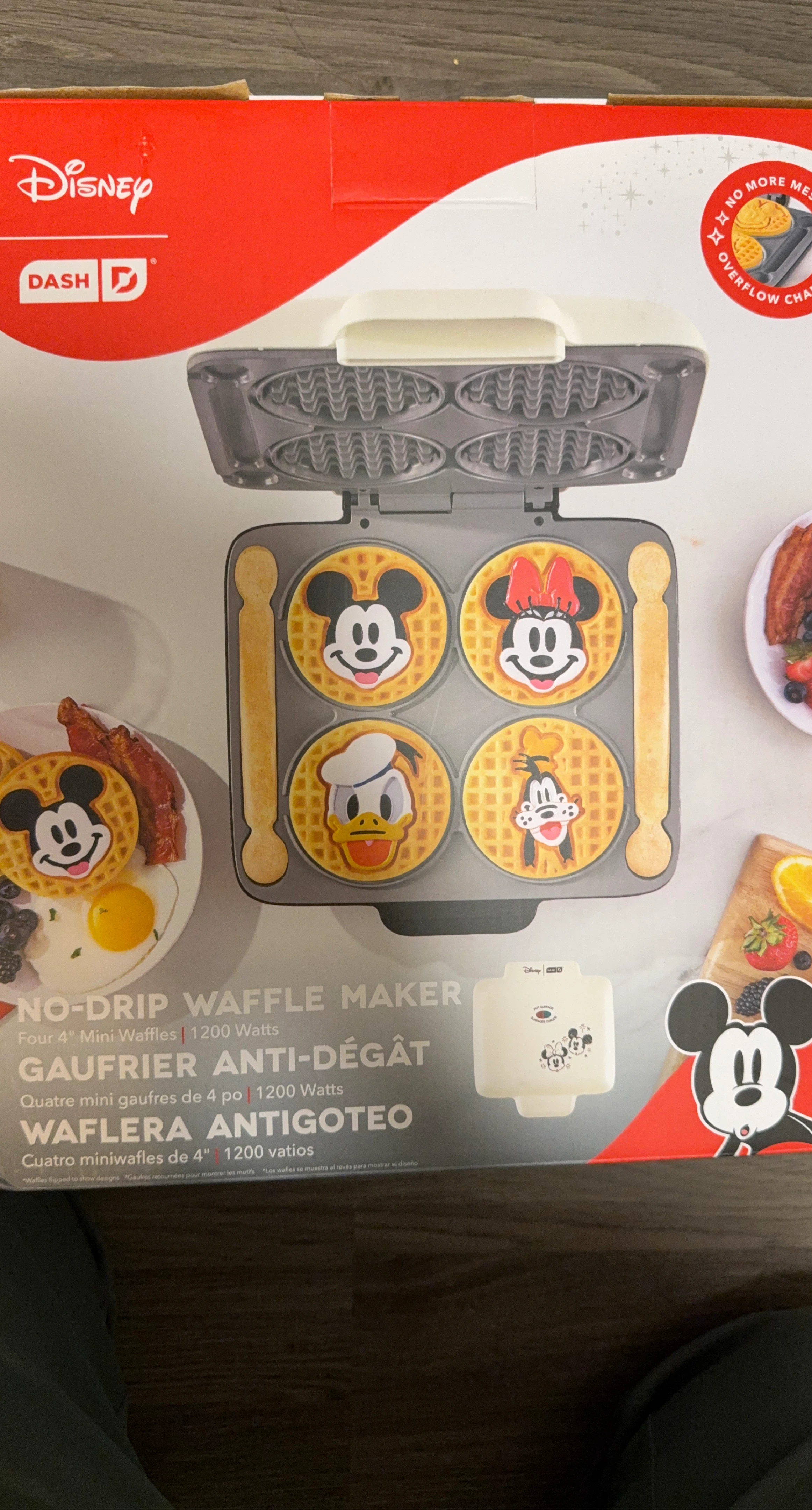 BNIB DASH Disney Mickey Mouse Waffle Maker
