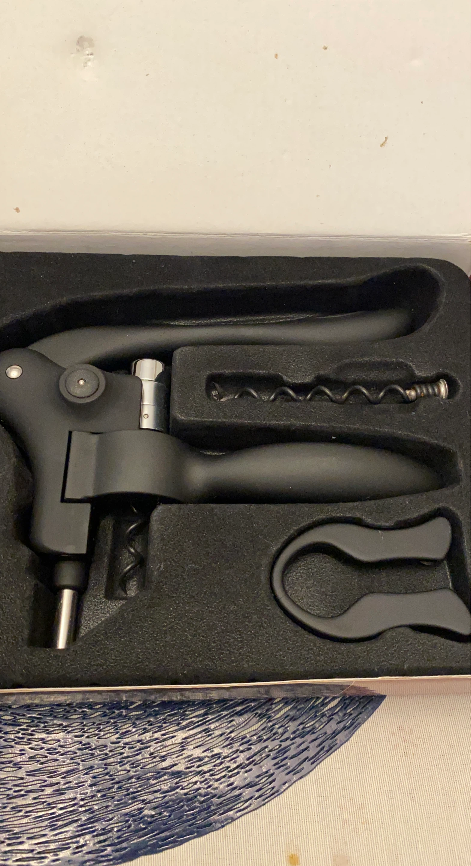 Black Corkscrew Wine Opener Set