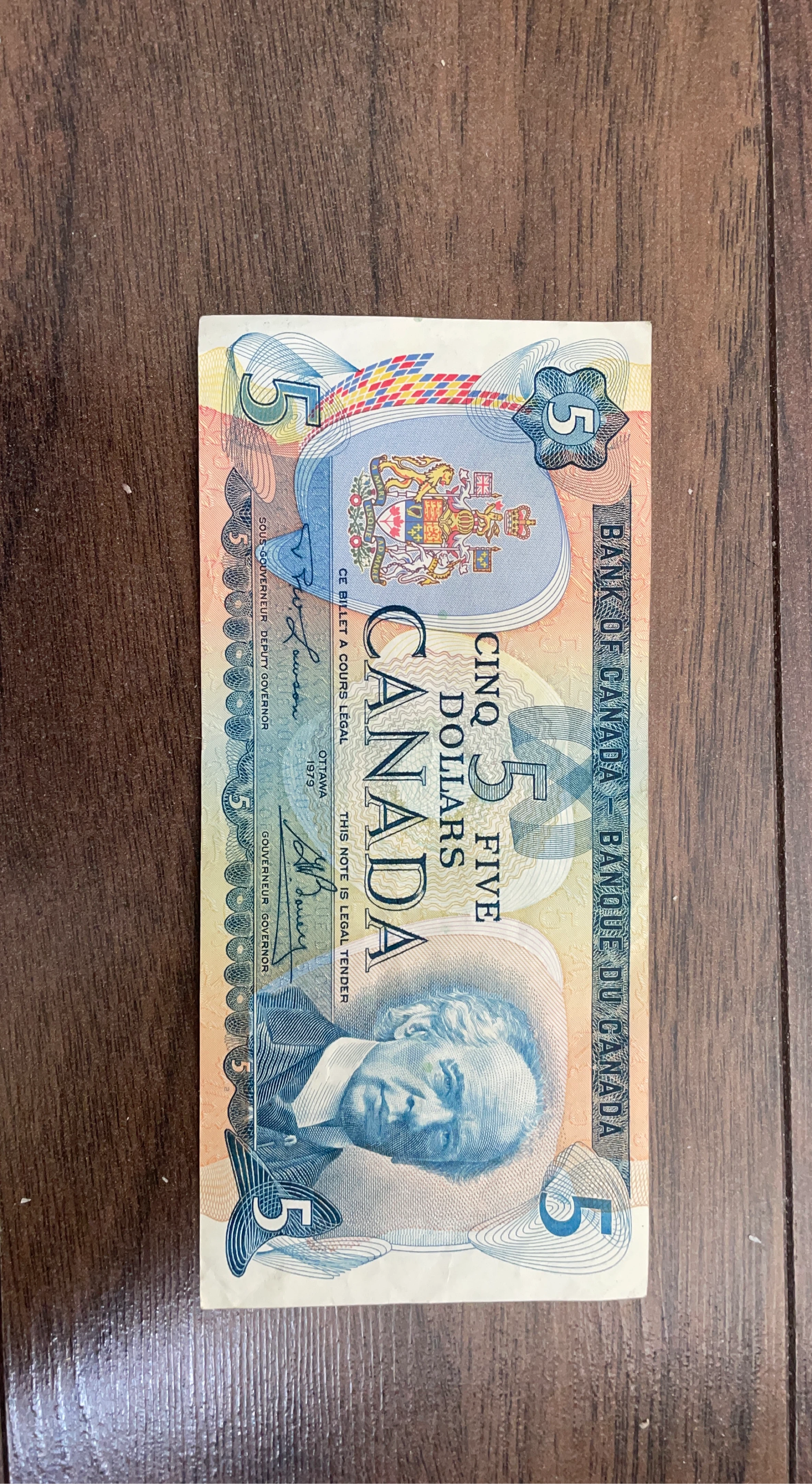 Canada 5 Five Dollars Banknote 1973
