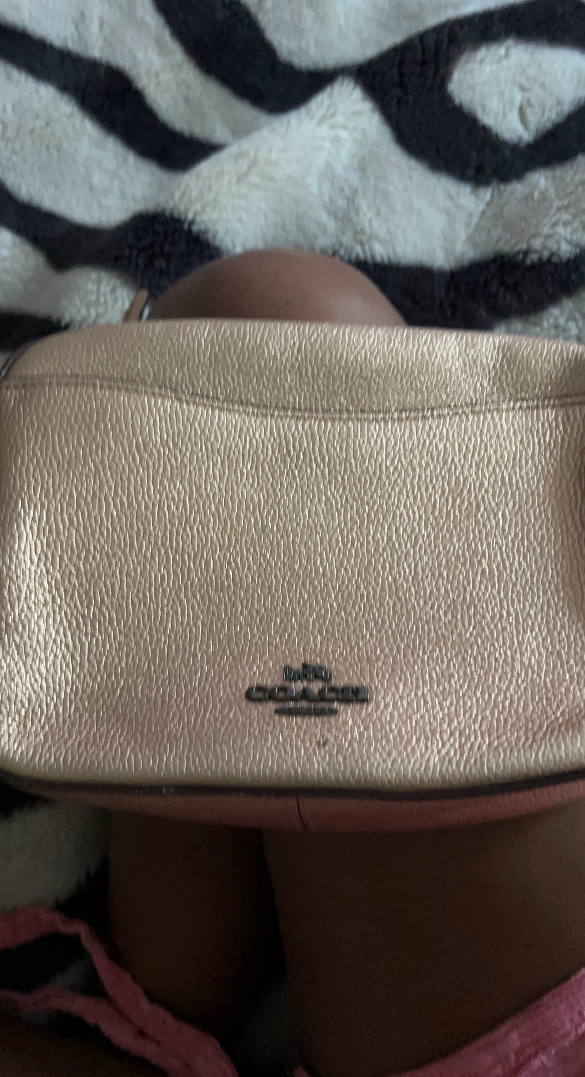 Coach Pebble Leather Crossbody Bag - Rose Gold