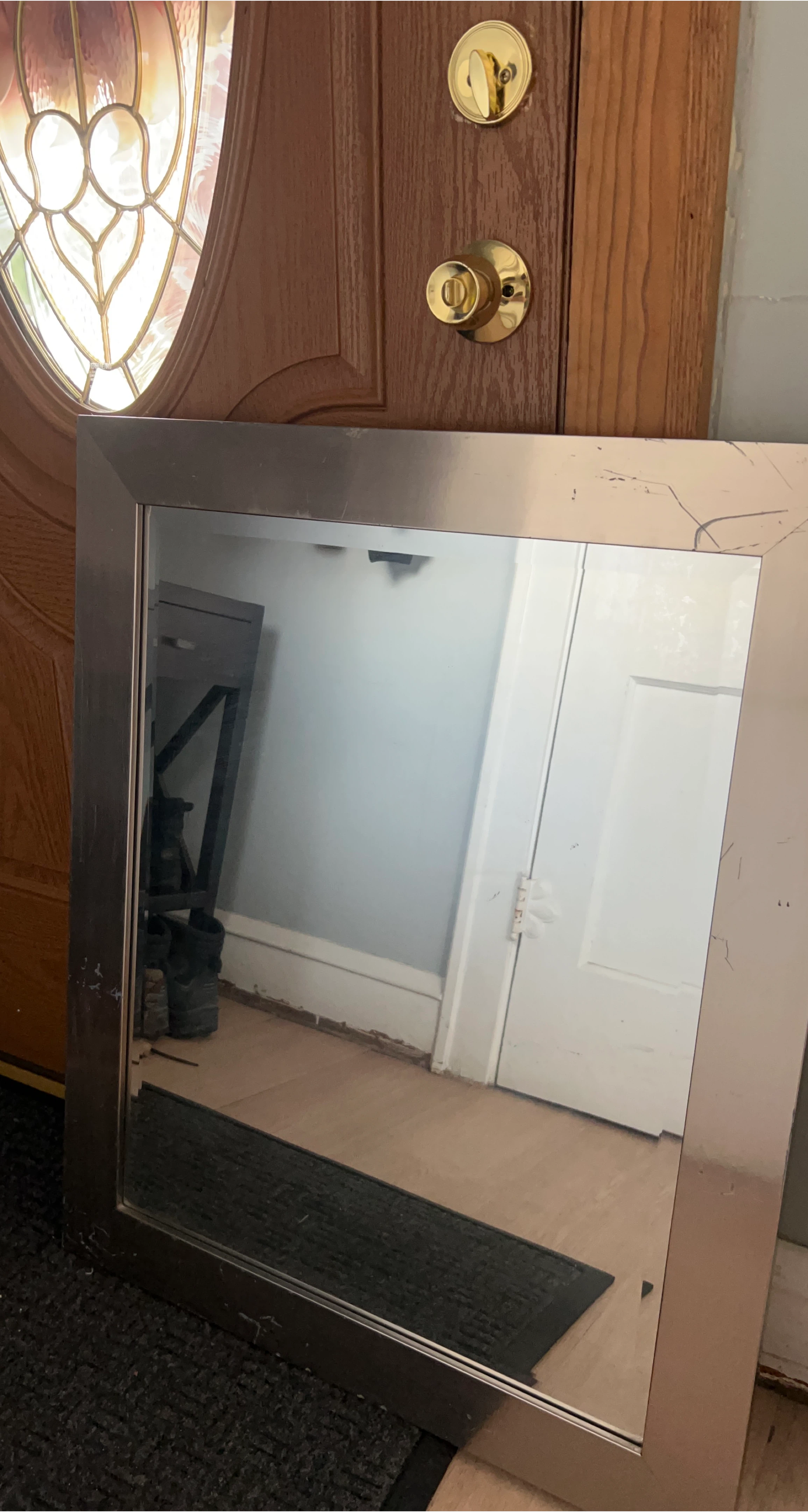 Silver Framed Mirror