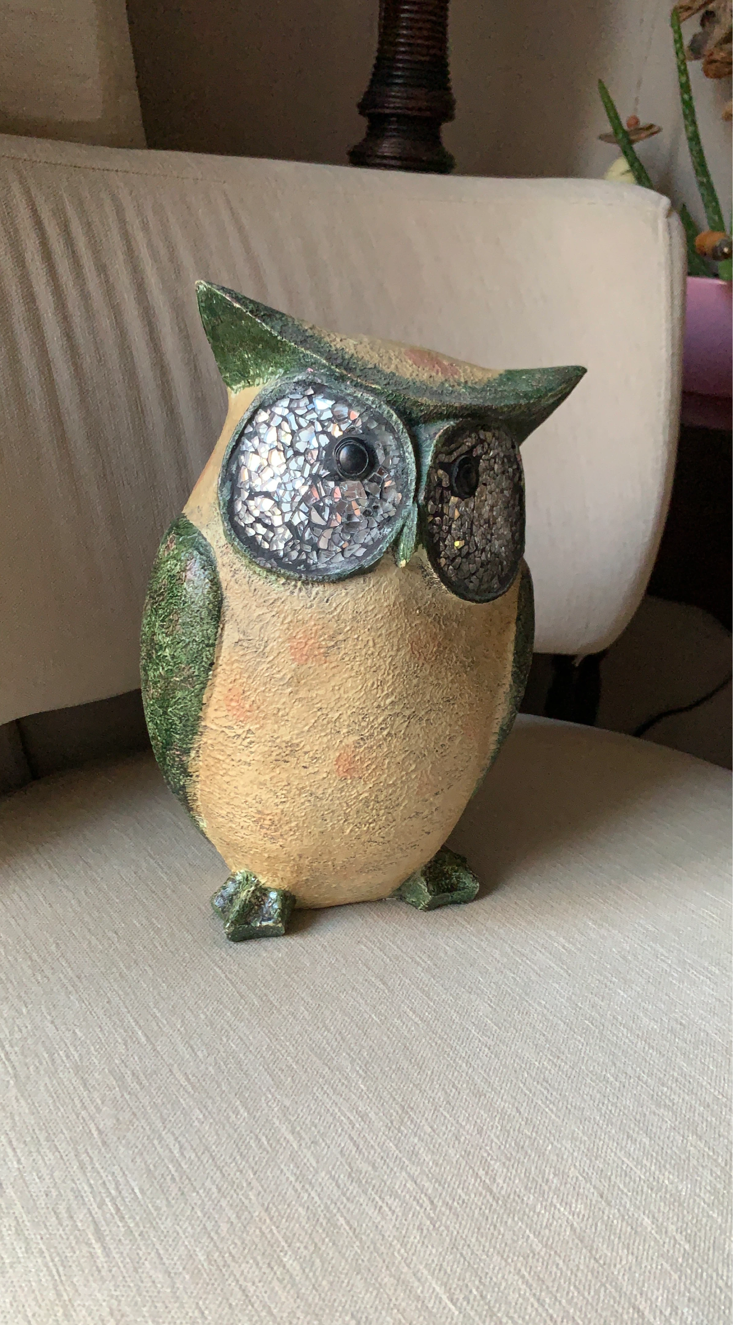 Cluster of Glass Eyes Decorative Owl Figurine