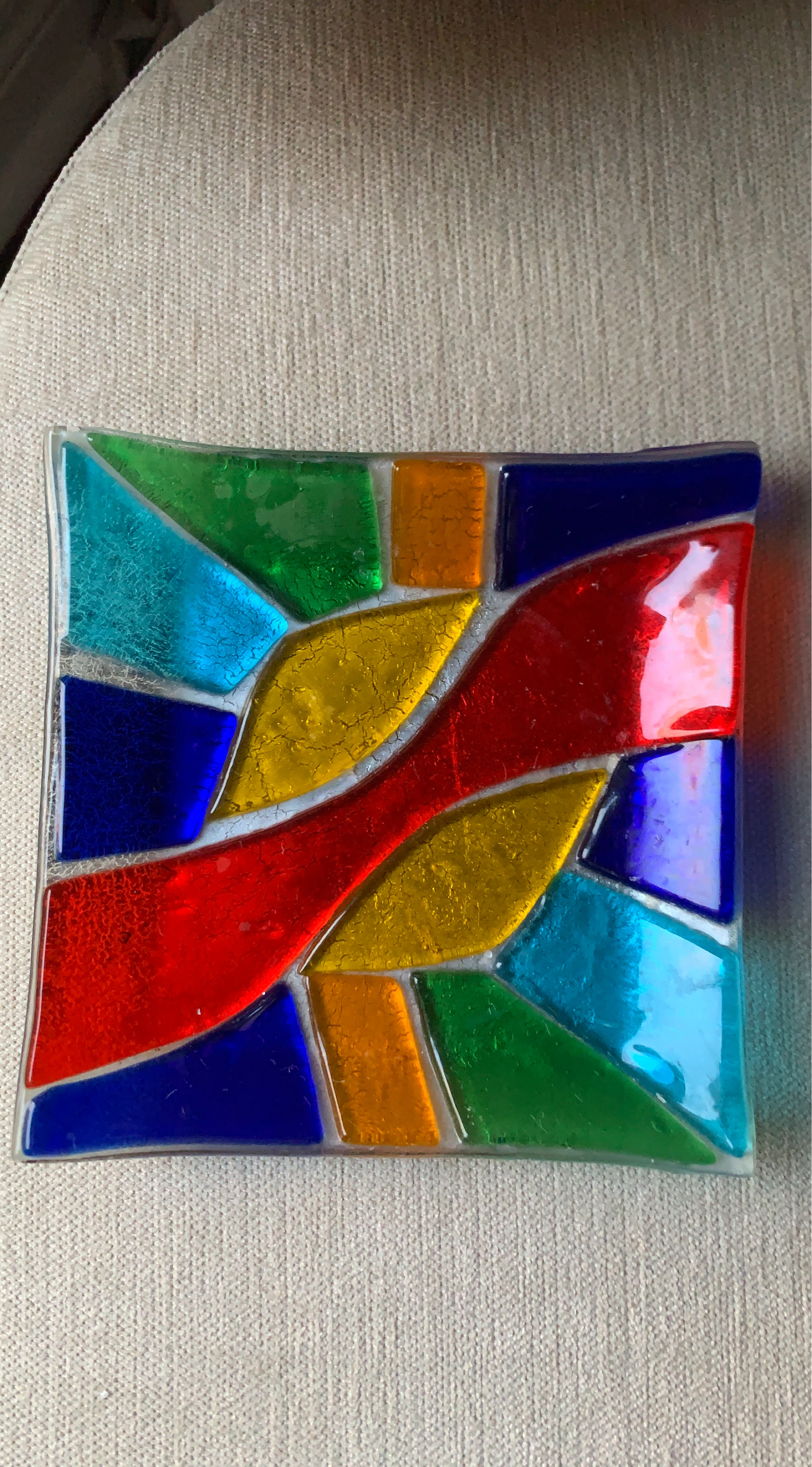 Handmade Stained Glass Decorative Dish