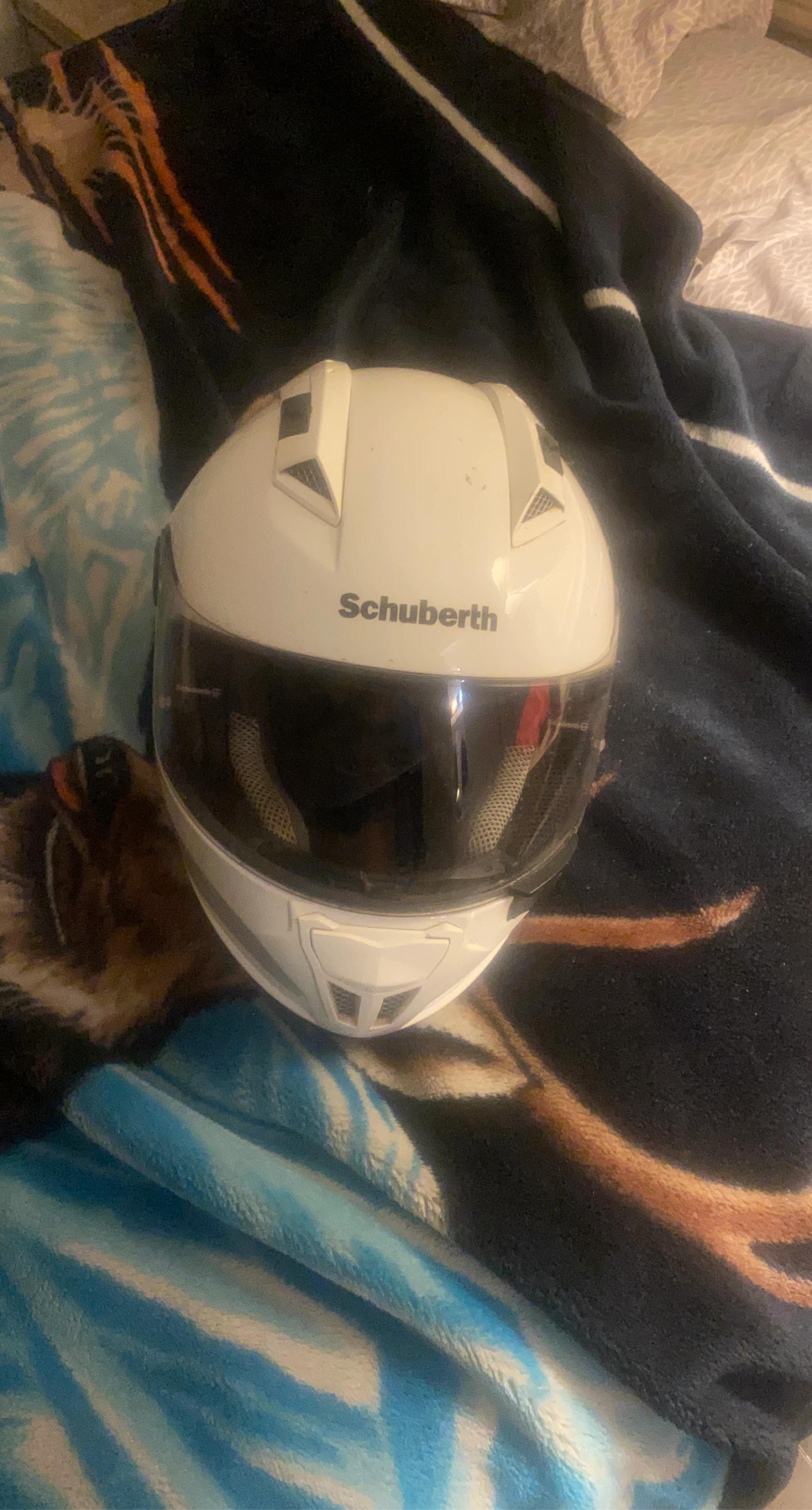 Schuberth White Motorcycle Helmet