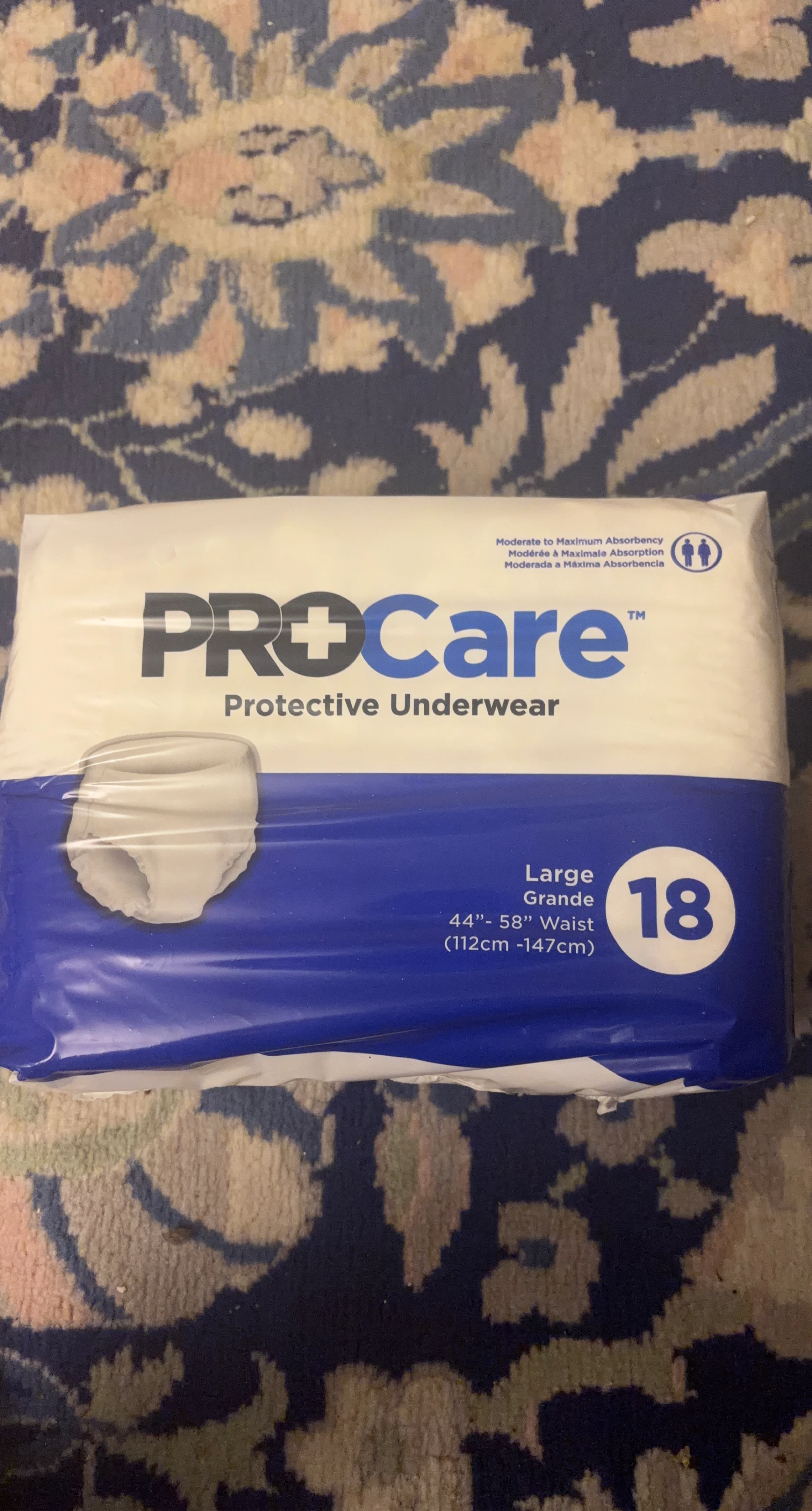 ProCare Protective Underwear, Large, 18 Count