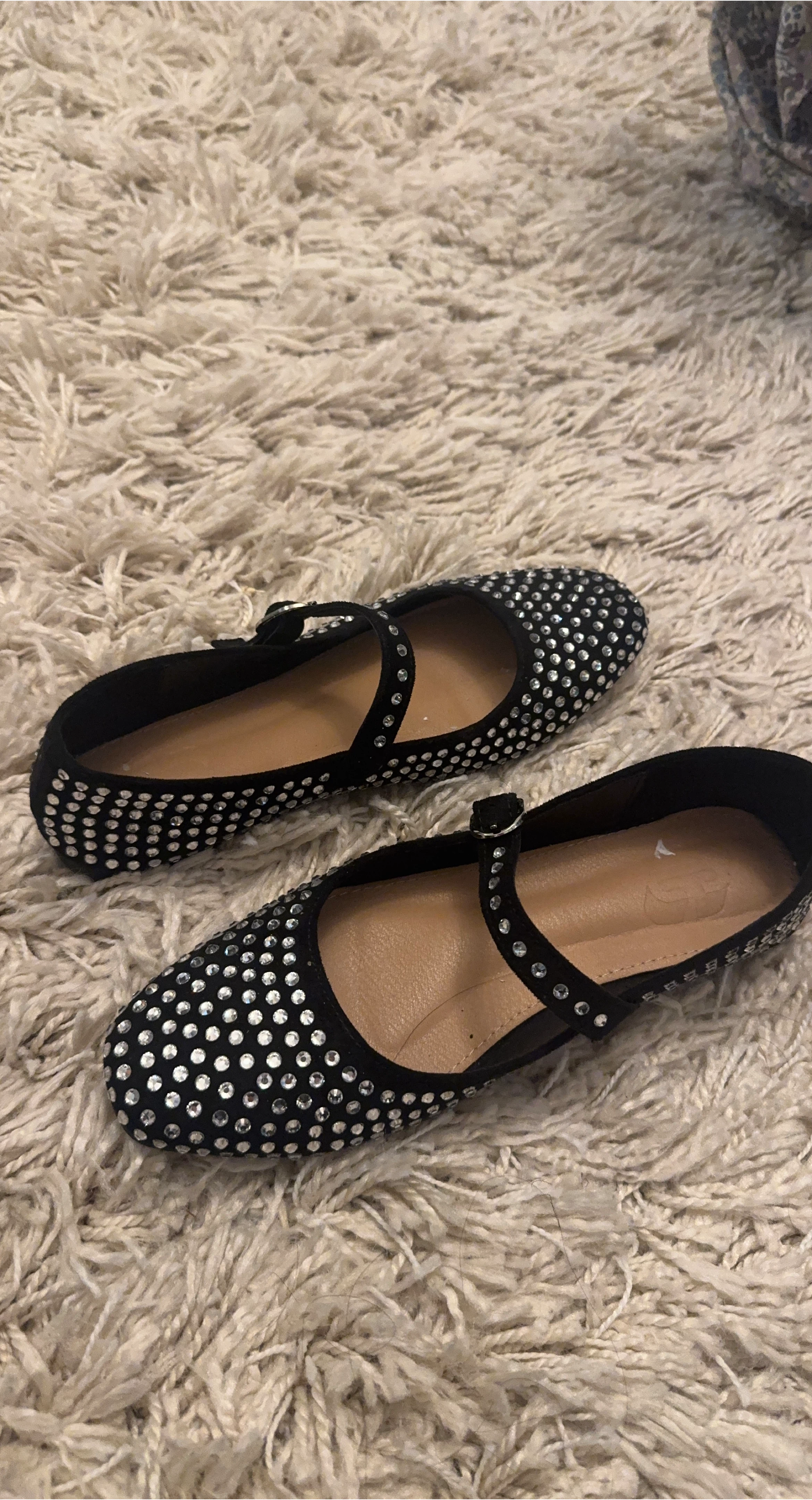 Bedazzled Mary Jane flats