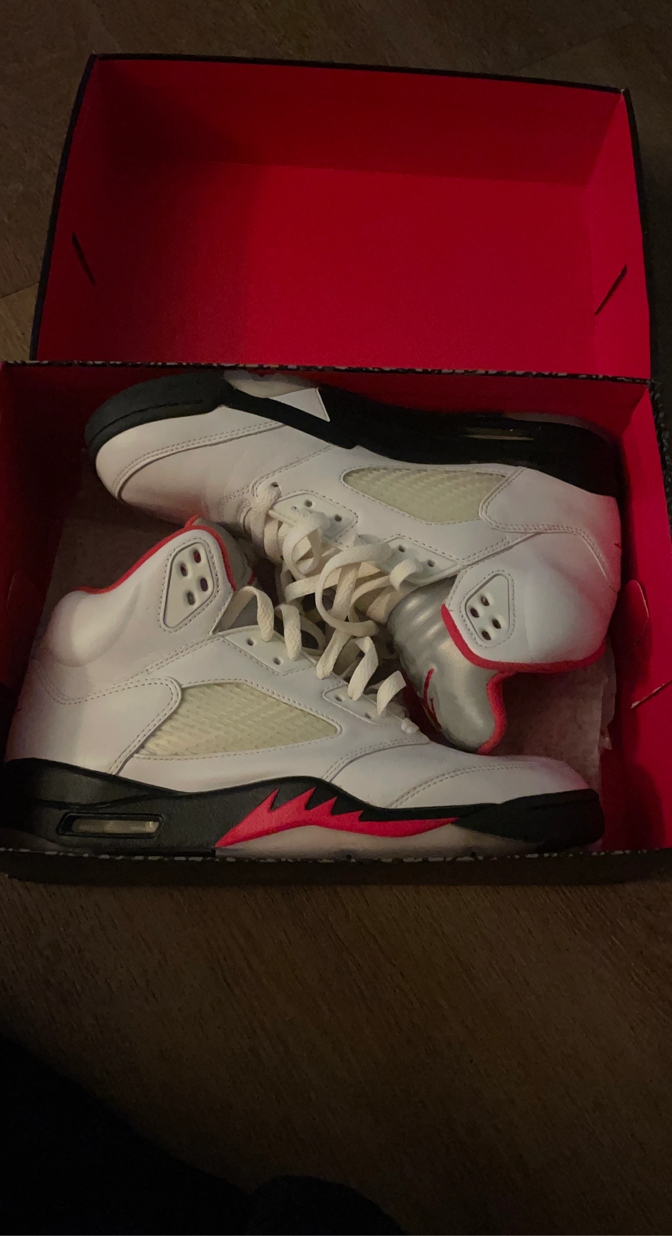Air Jordan 5 Retro White Red