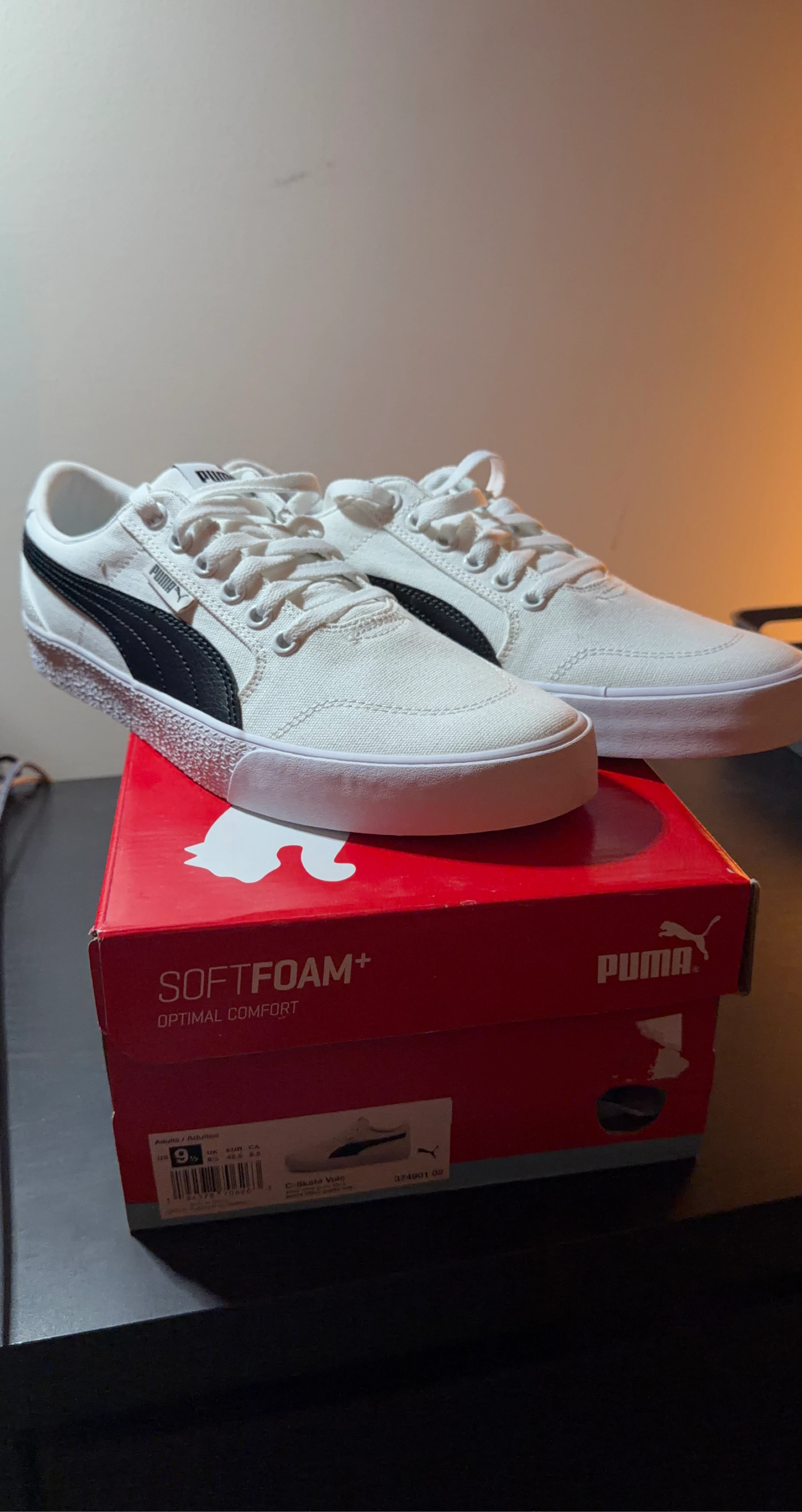Puma C-Skate Vula Sneakers White/Black US 9.5