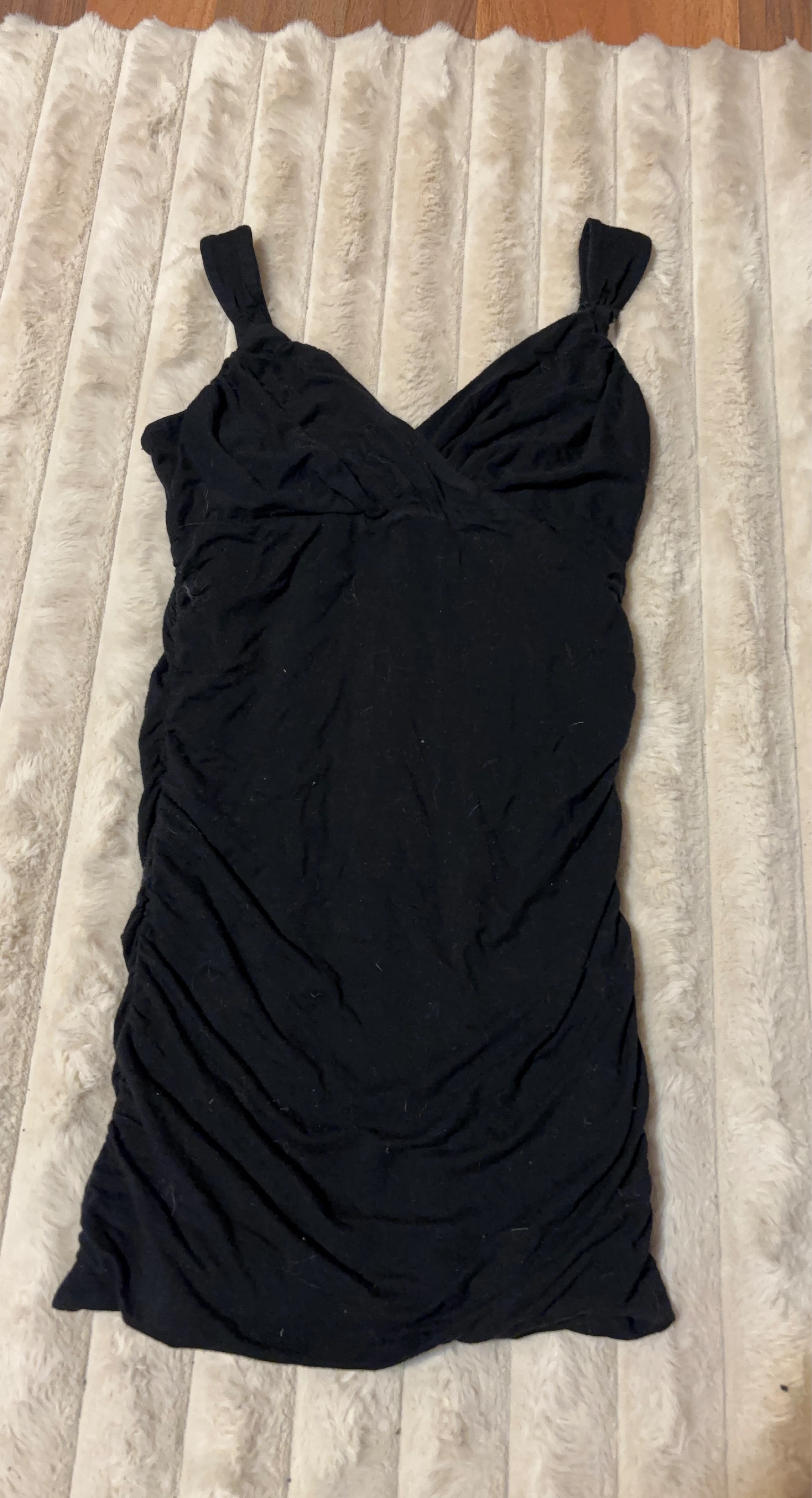 Black Ruched Dress