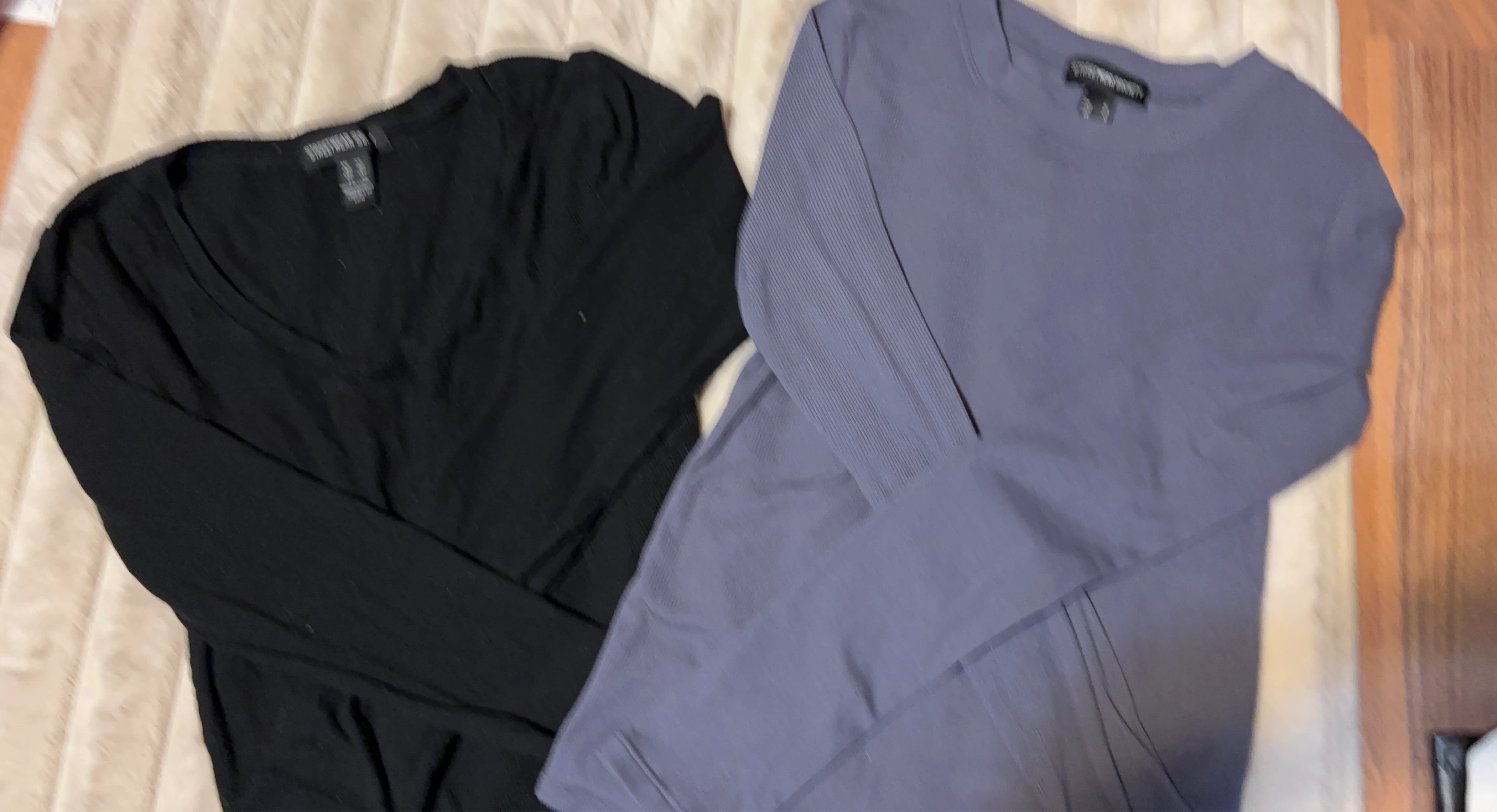 STREETWEAR CO. Long Sleeve Tops - Black & Blue