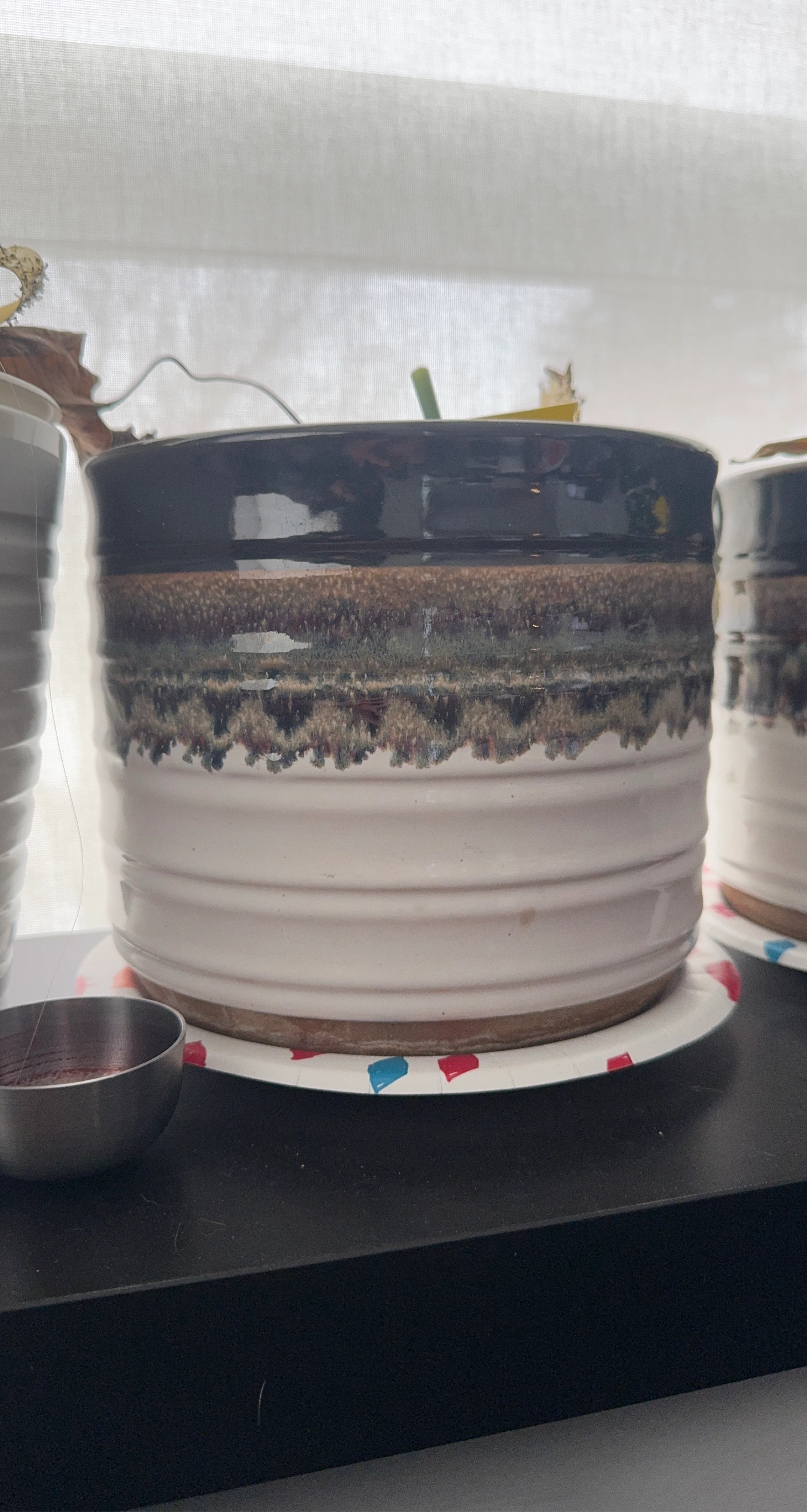 Ceramic Planter Pot with Glazed Finish