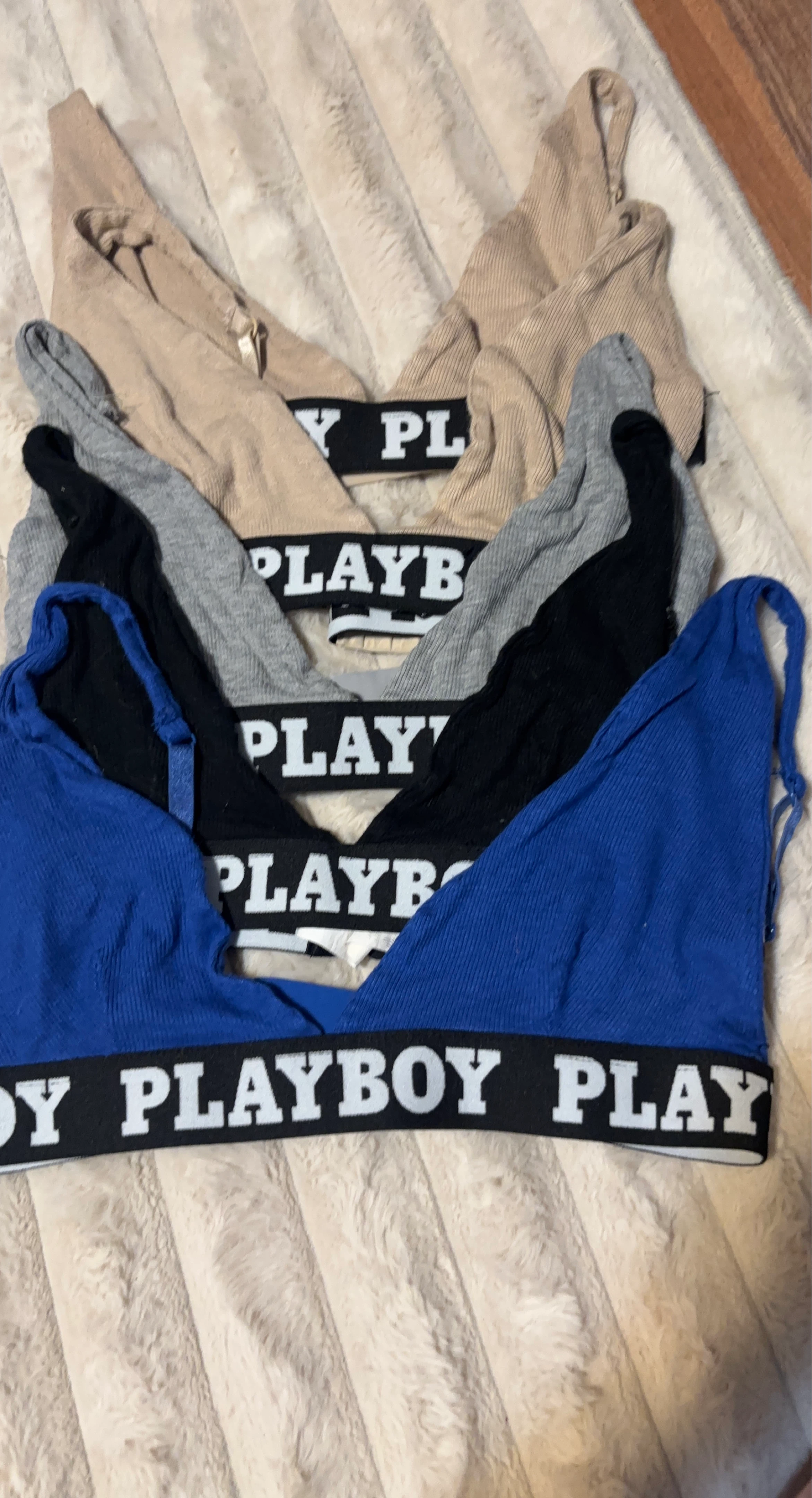 Playboy Ribbed Bralette Set - 5 Pack