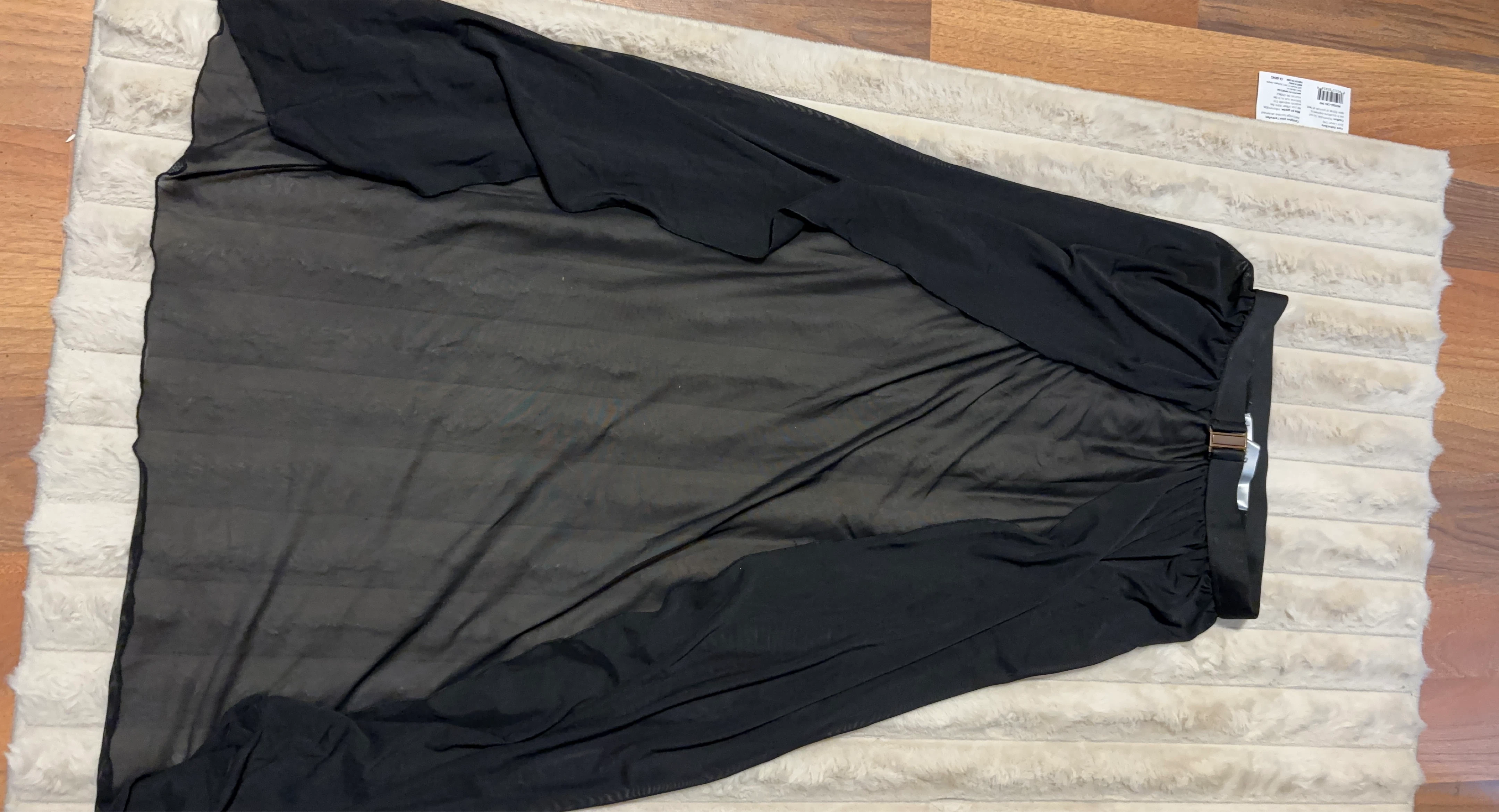 Black Sheer Maxi Skirt