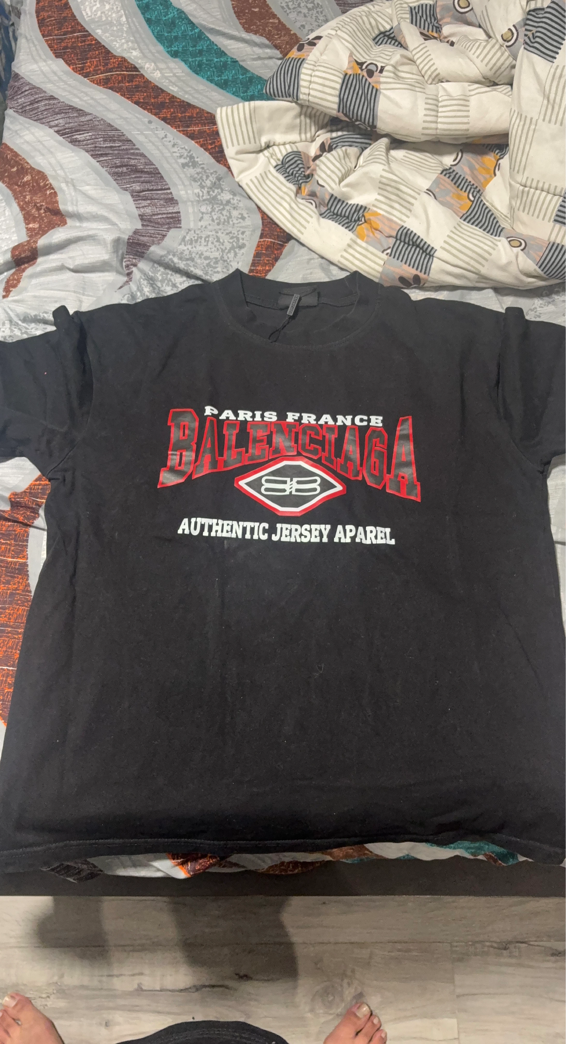 Balenciaga Paris France Authentic Jersey Apparel T-Shirt