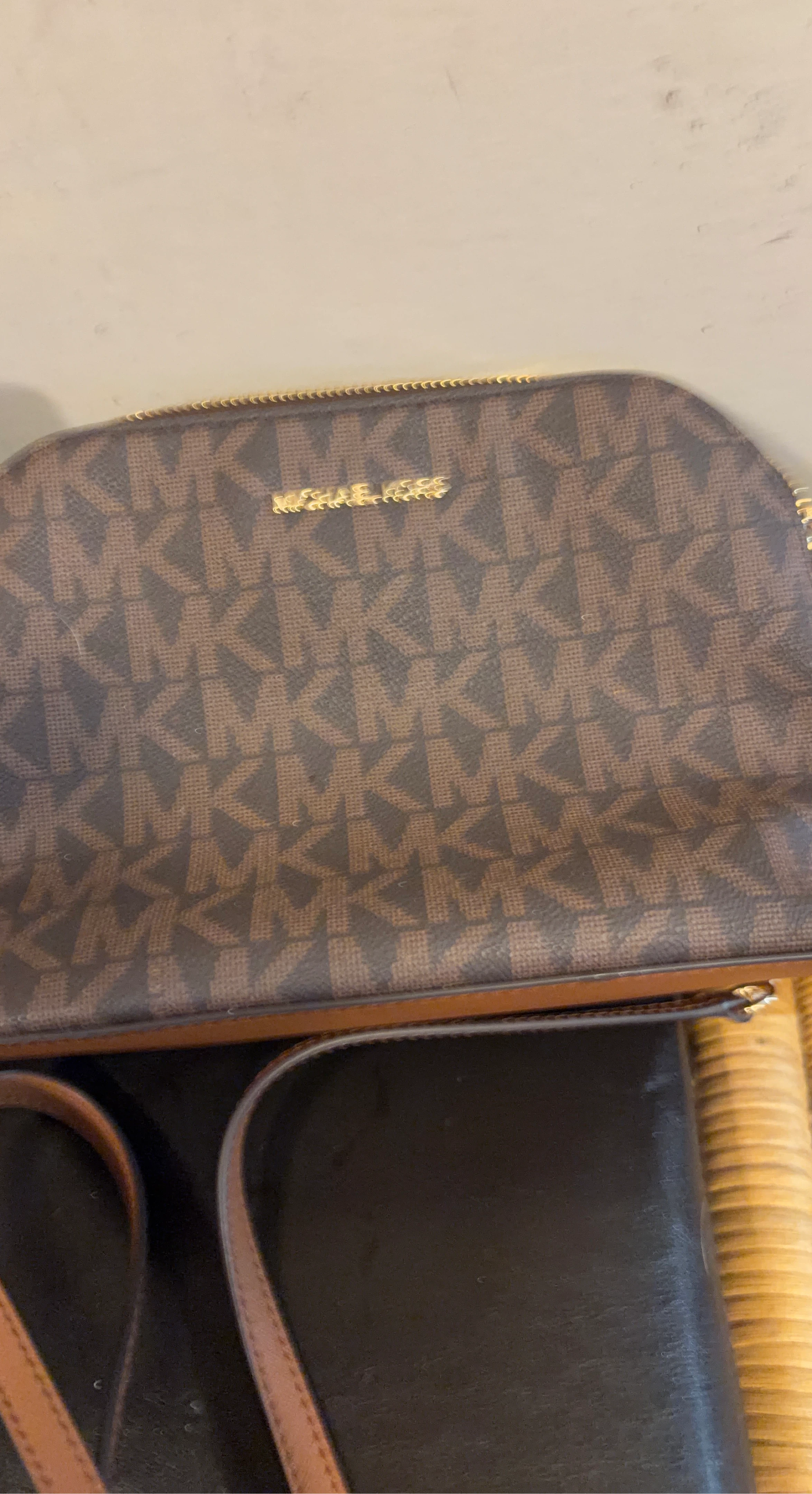 Michael Kors Monogram Dome Crossbody Bag