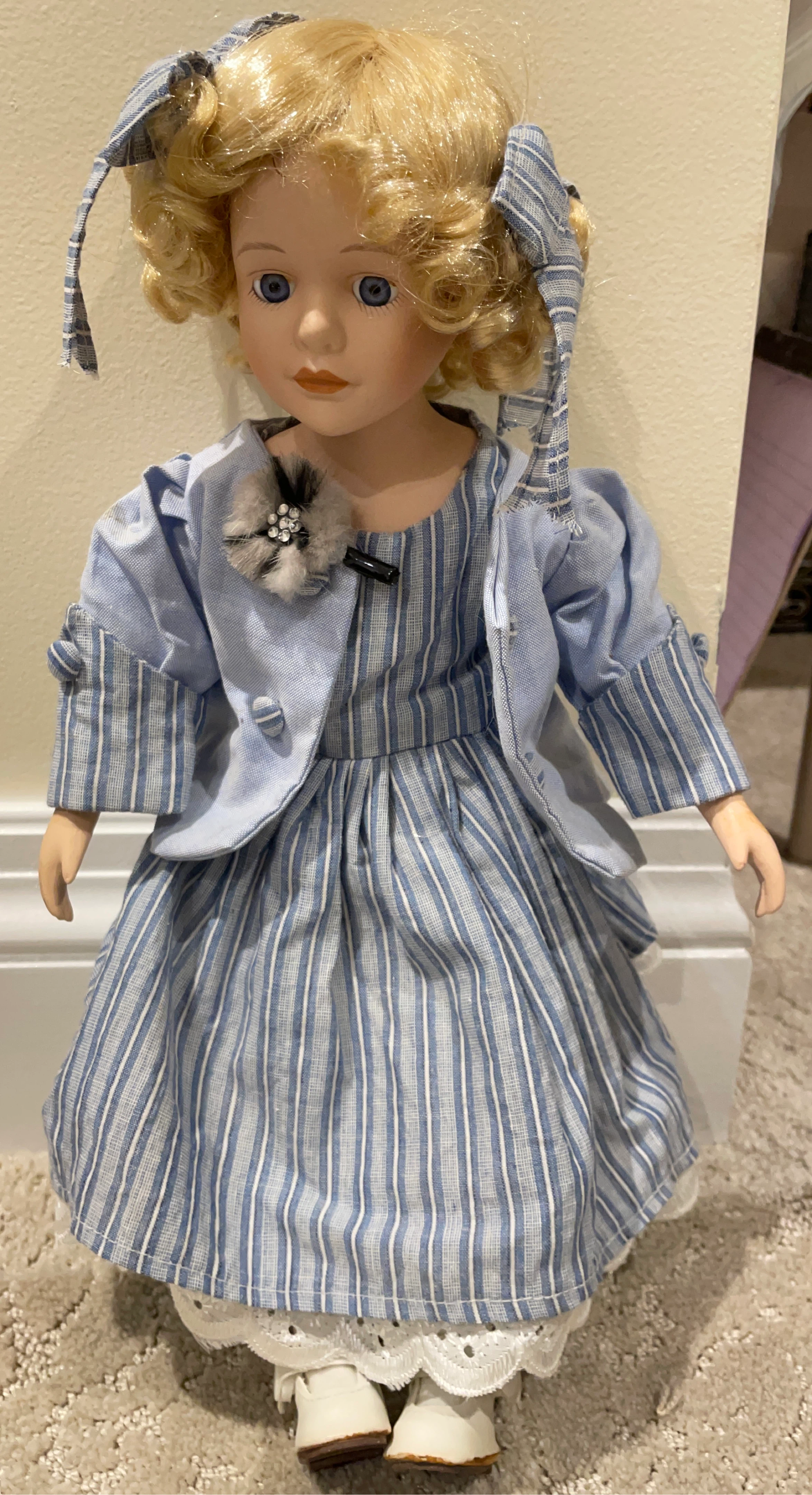 Blue Striped Doll