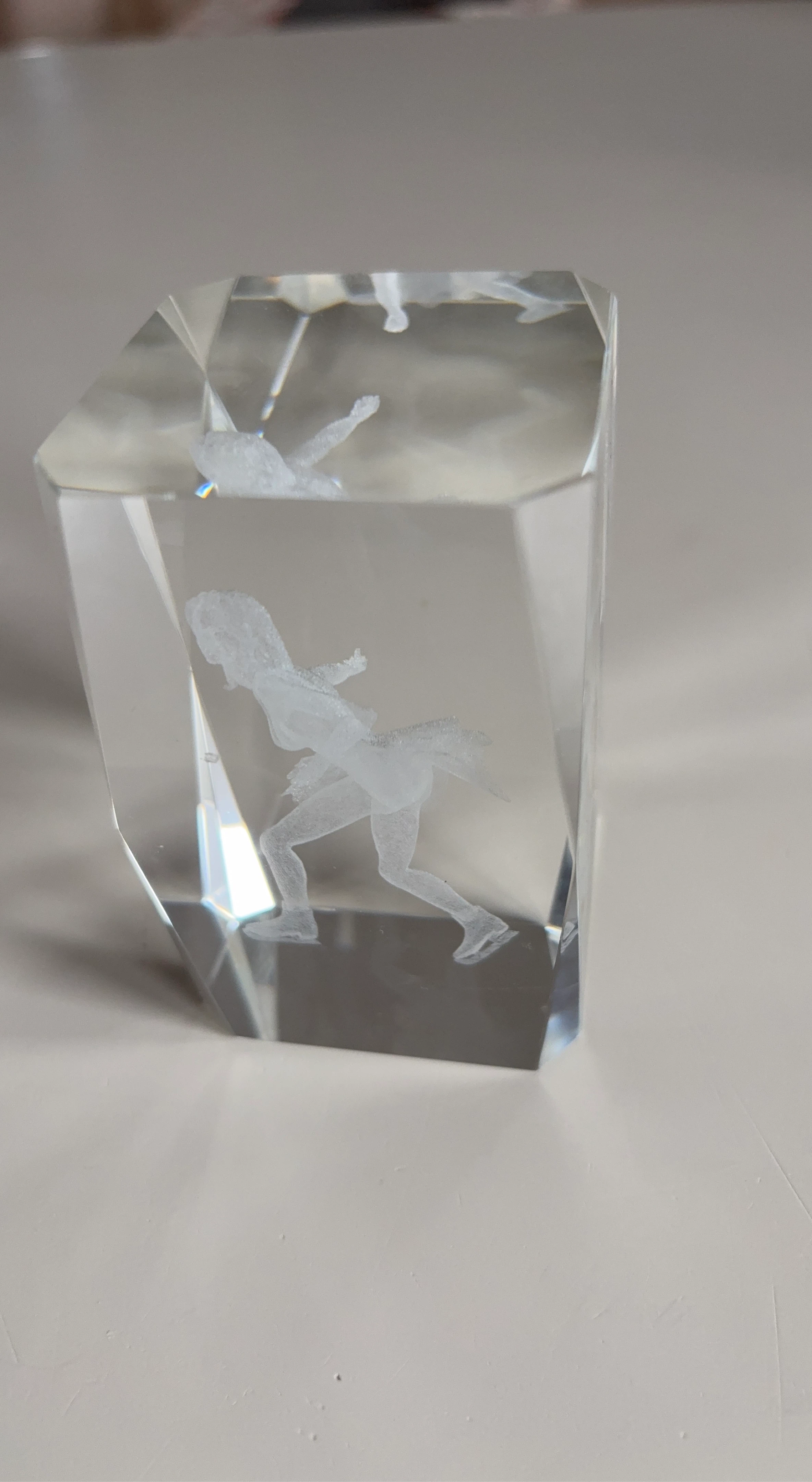 Crystal ice skater figurine