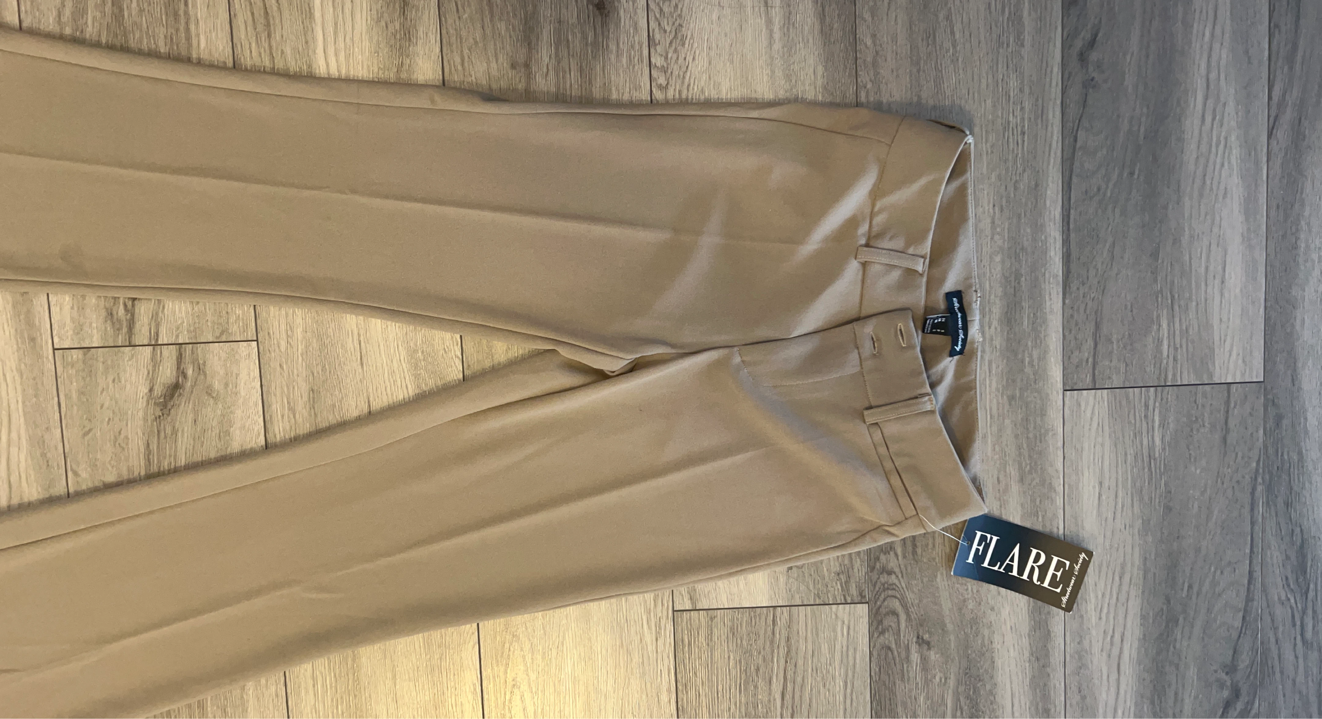 FLARE Women's "The Perfect Pant" Tan Trousers Size 10