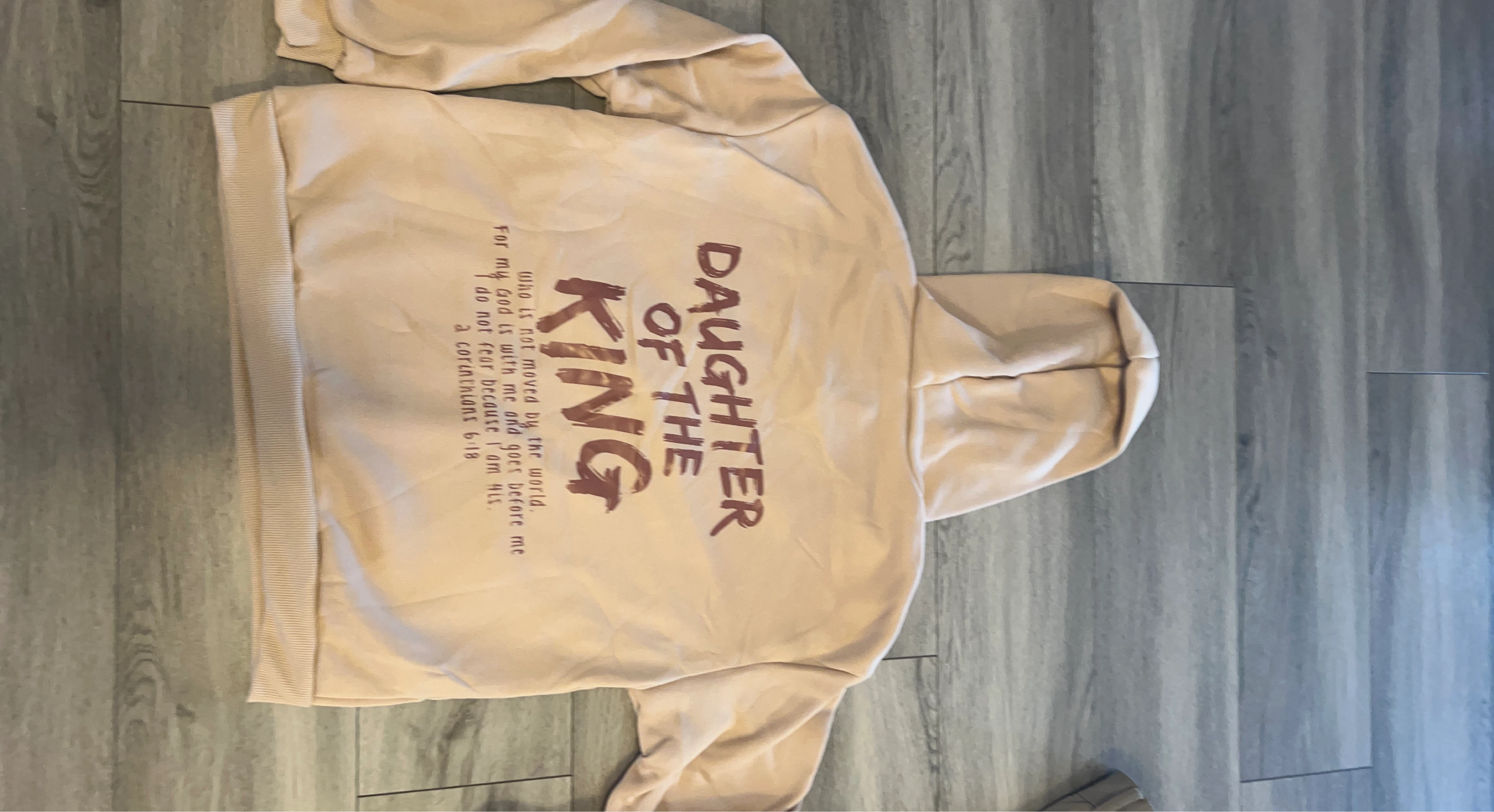 Cream 'Daughter of the King' Graphic Hoodie