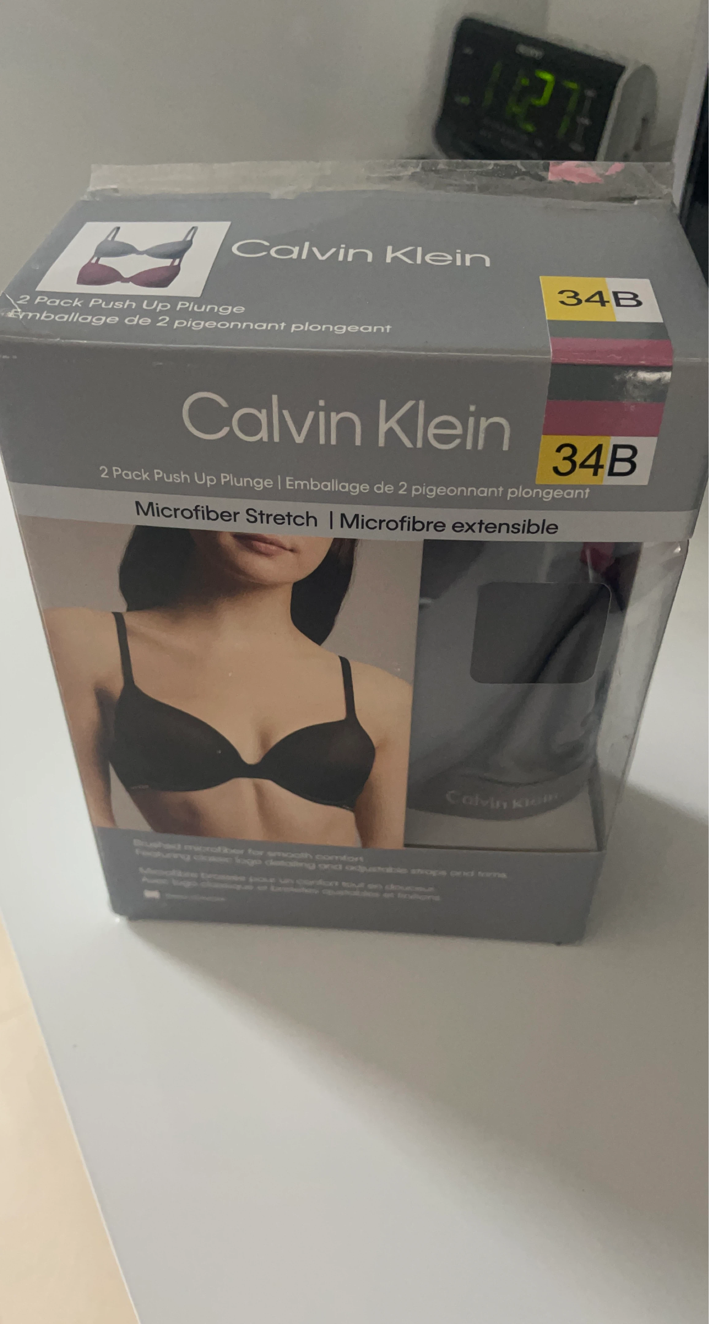 Calvin Klein 2 Pack Push Up Plunge Bras 34B