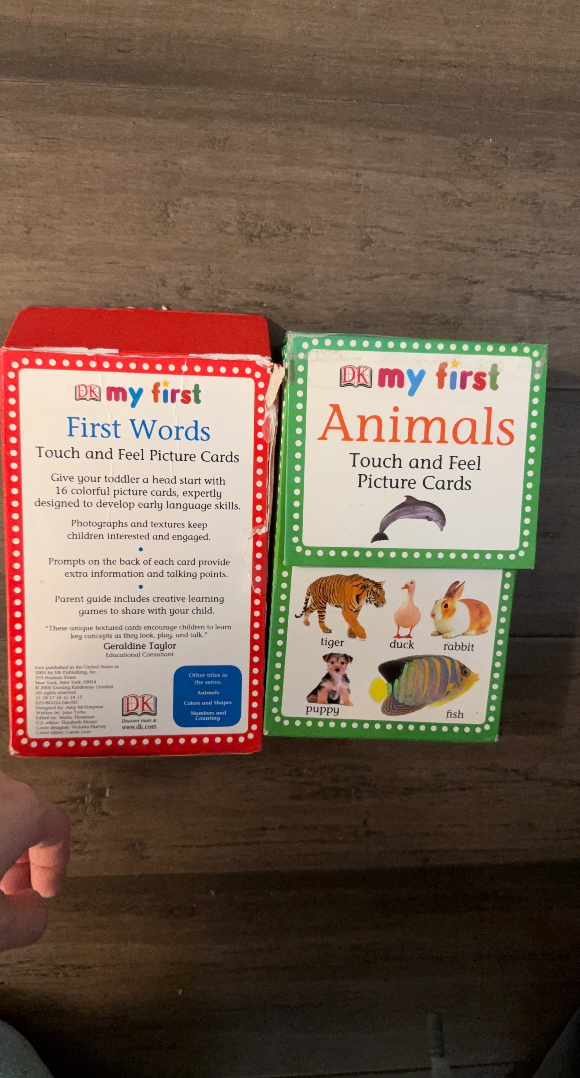 DK My First Touch and Feel Picture Cards - First Words & Animals
