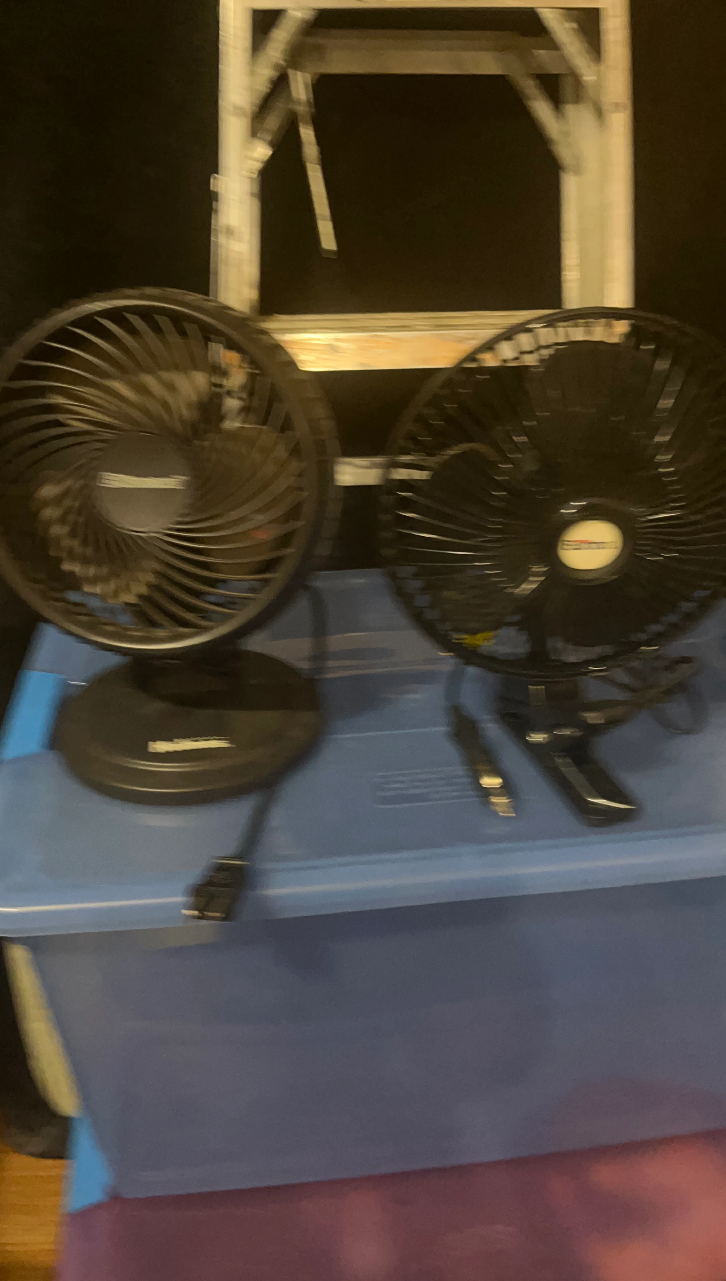 Pair of Black Desk Fans