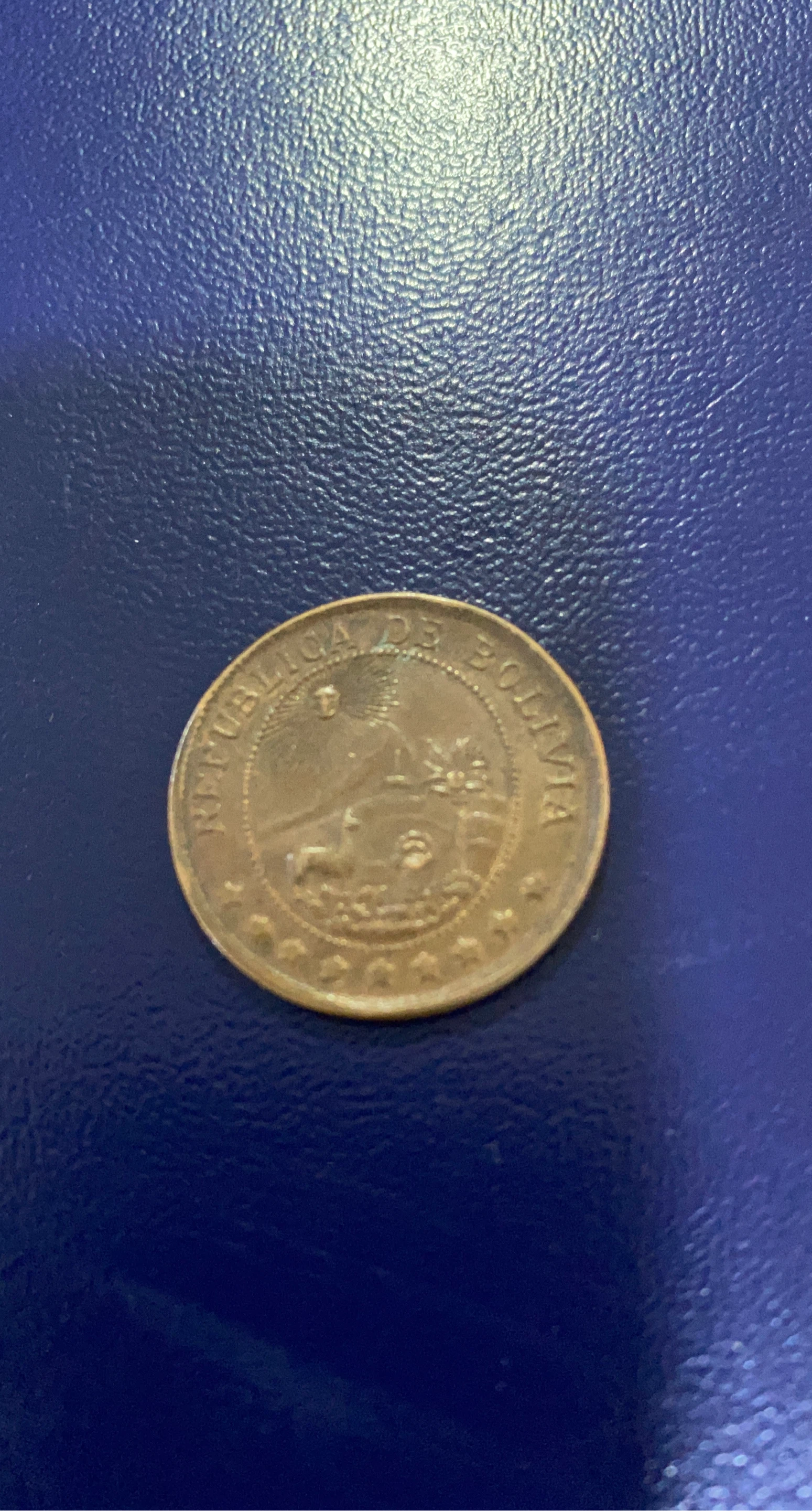 Bolivia 50 Centavos Coin - 1942