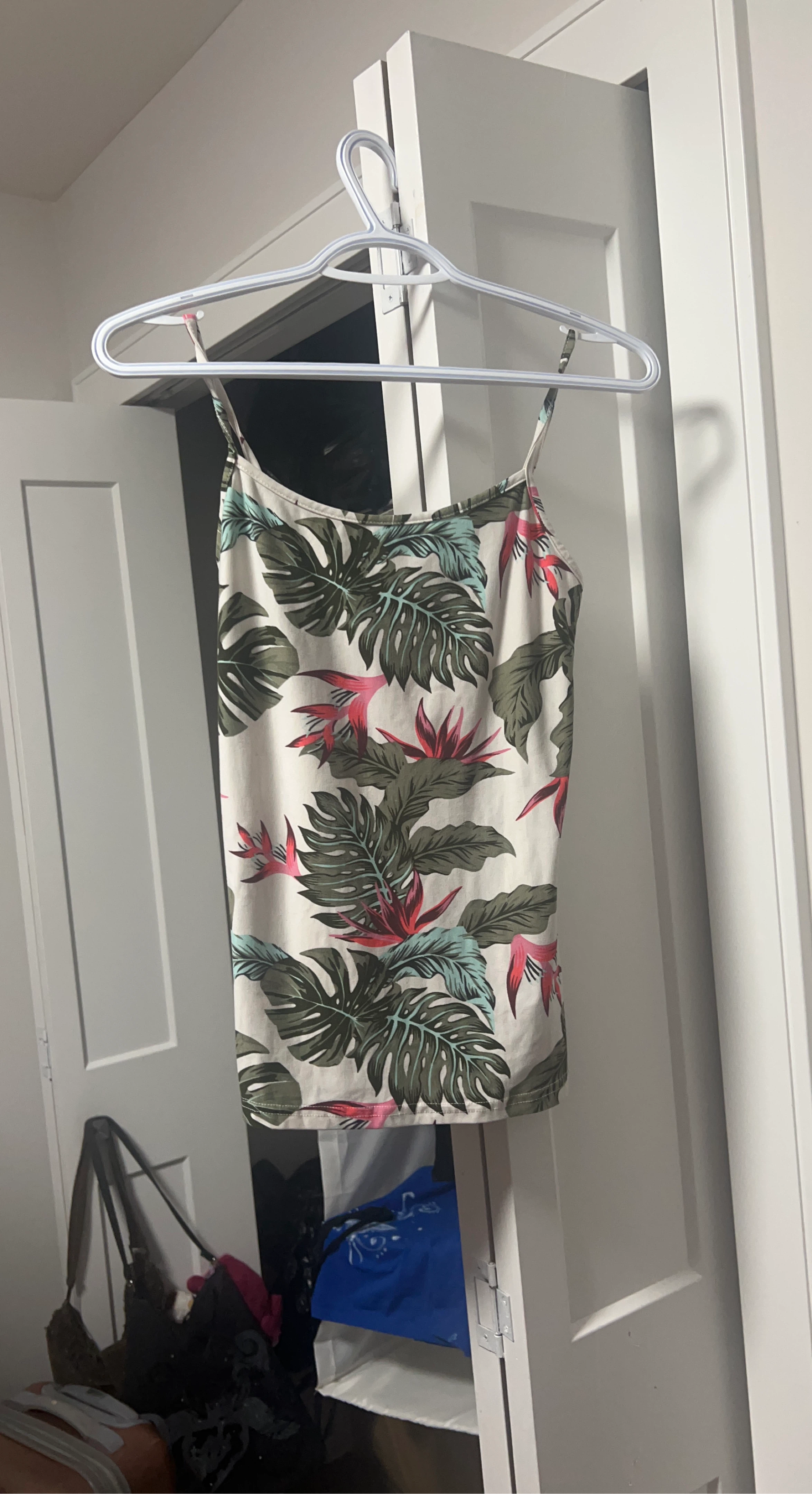 Tropical floral print camisole