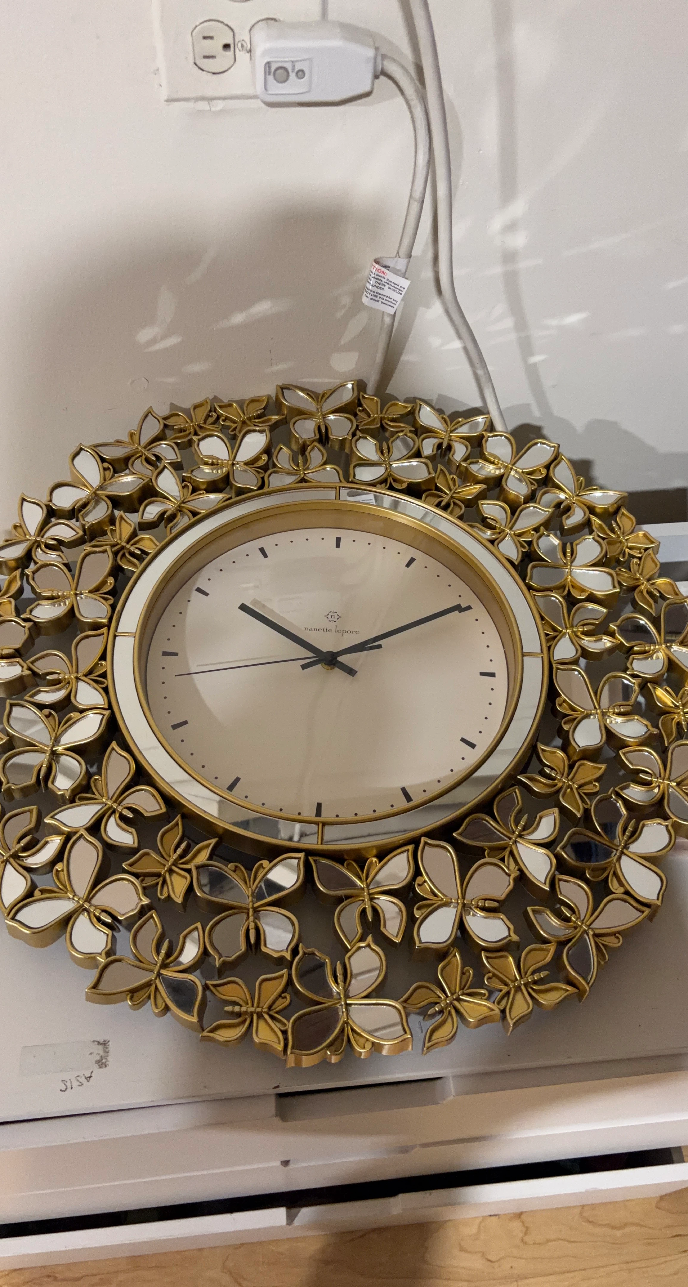 Nanette Lepore Butterfly Wall Clock