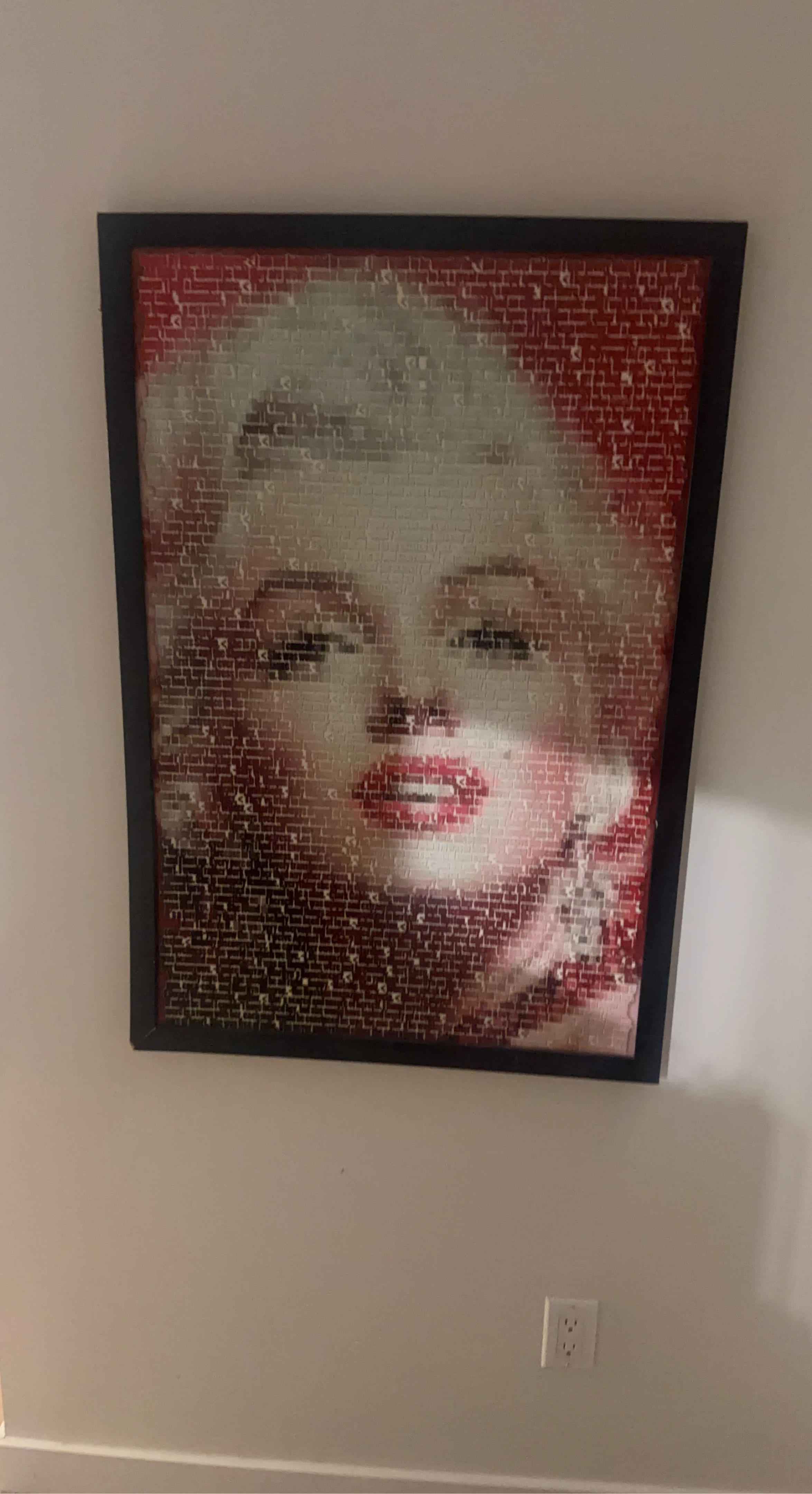 Marilyn Monroe Text Art Framed Picture
