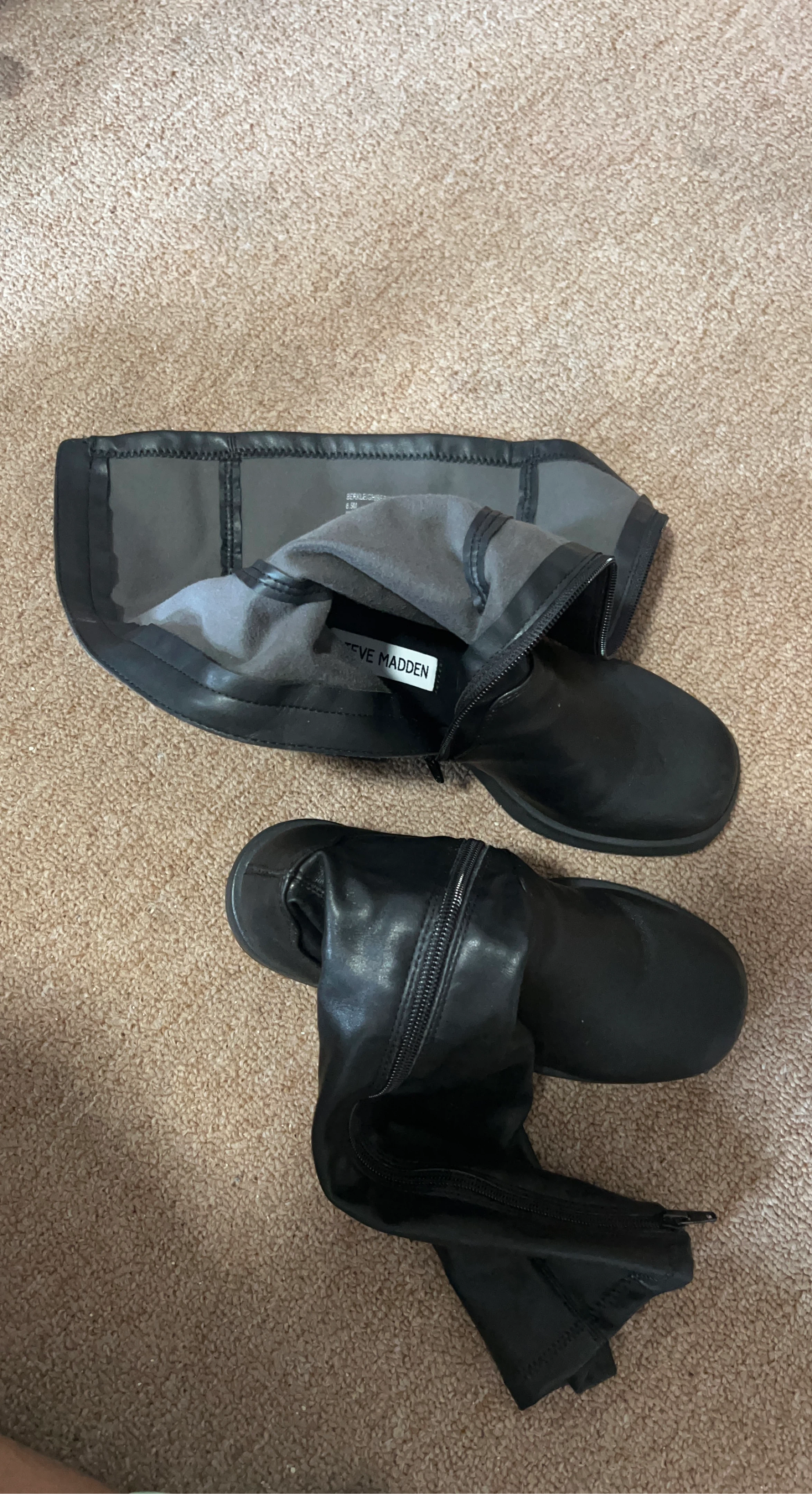 Steve Madden Black Knee-High Boots
