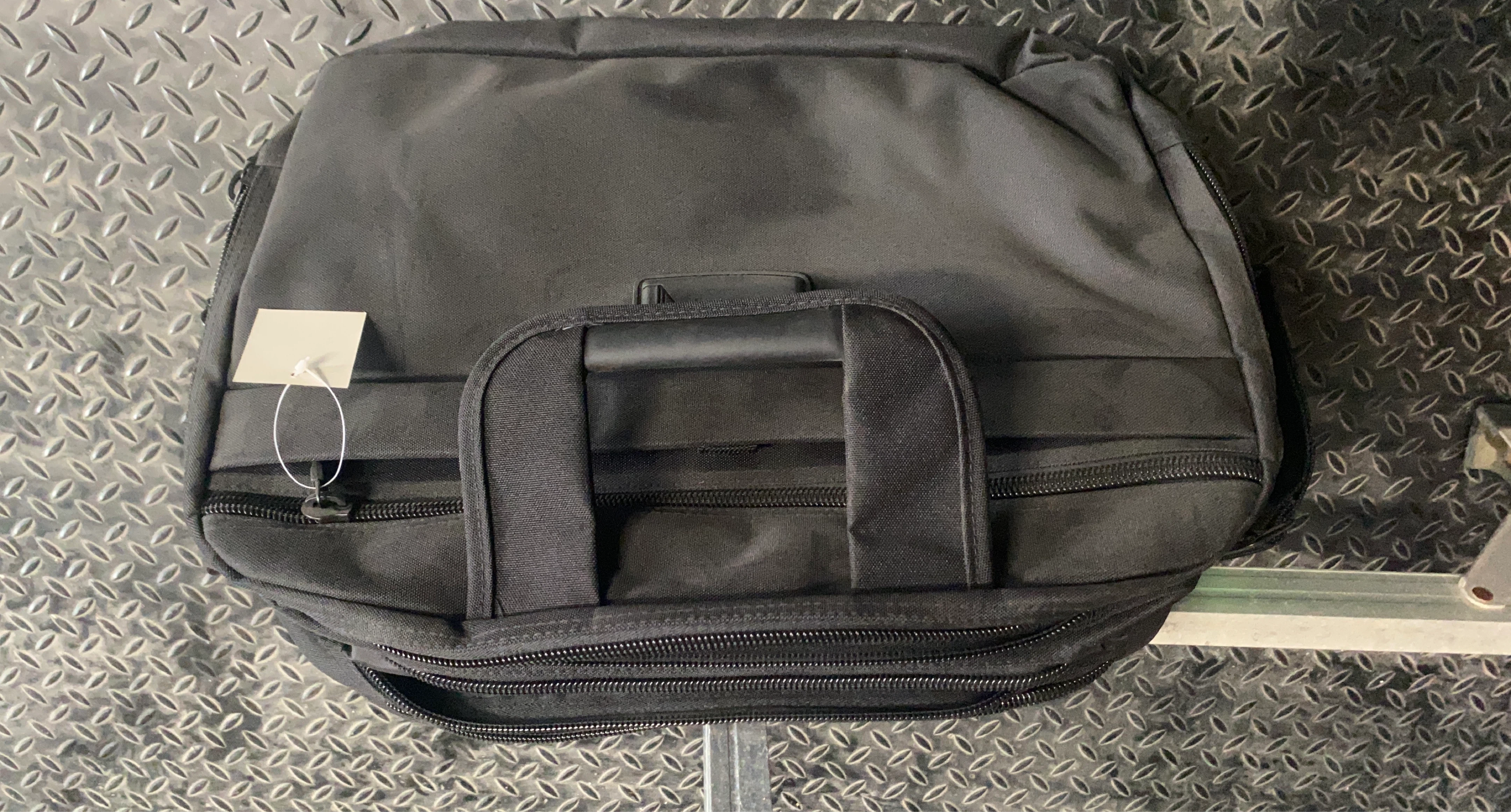 Black Laptop Bag with Multiple Compartments