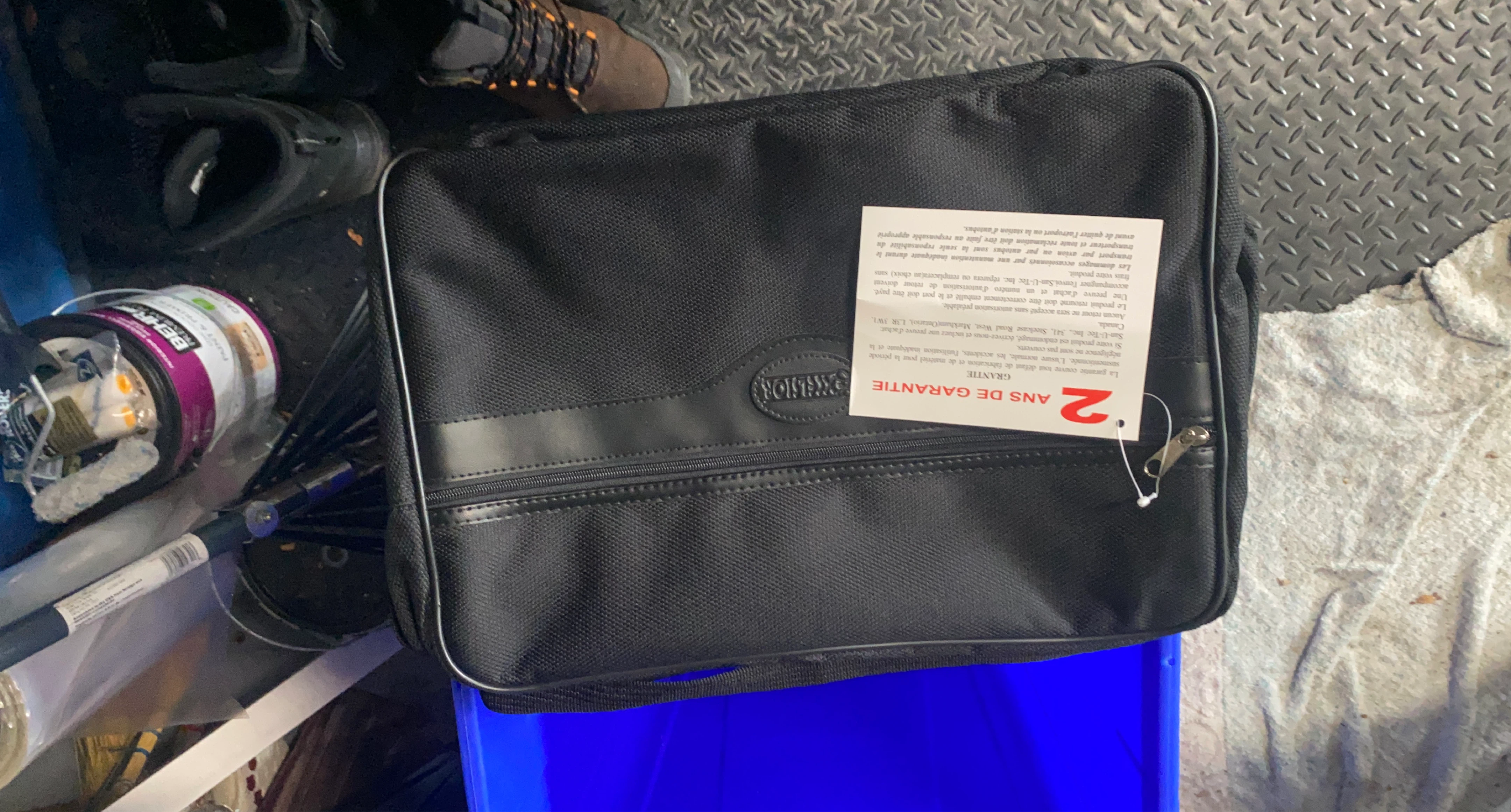 Black Bag with 2 Year Warranty Tag