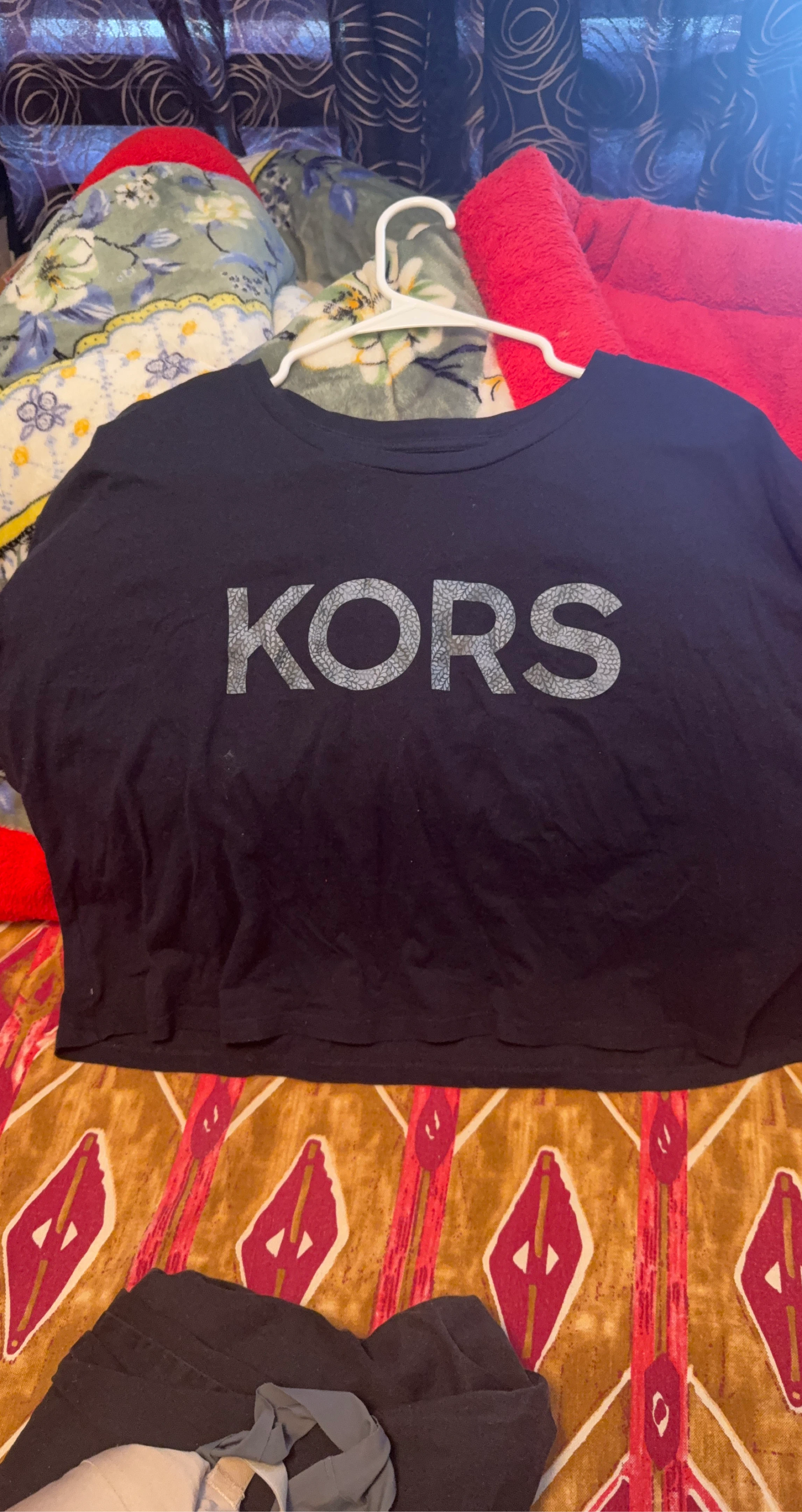 Michael Kors Black Cropped T-Shirt