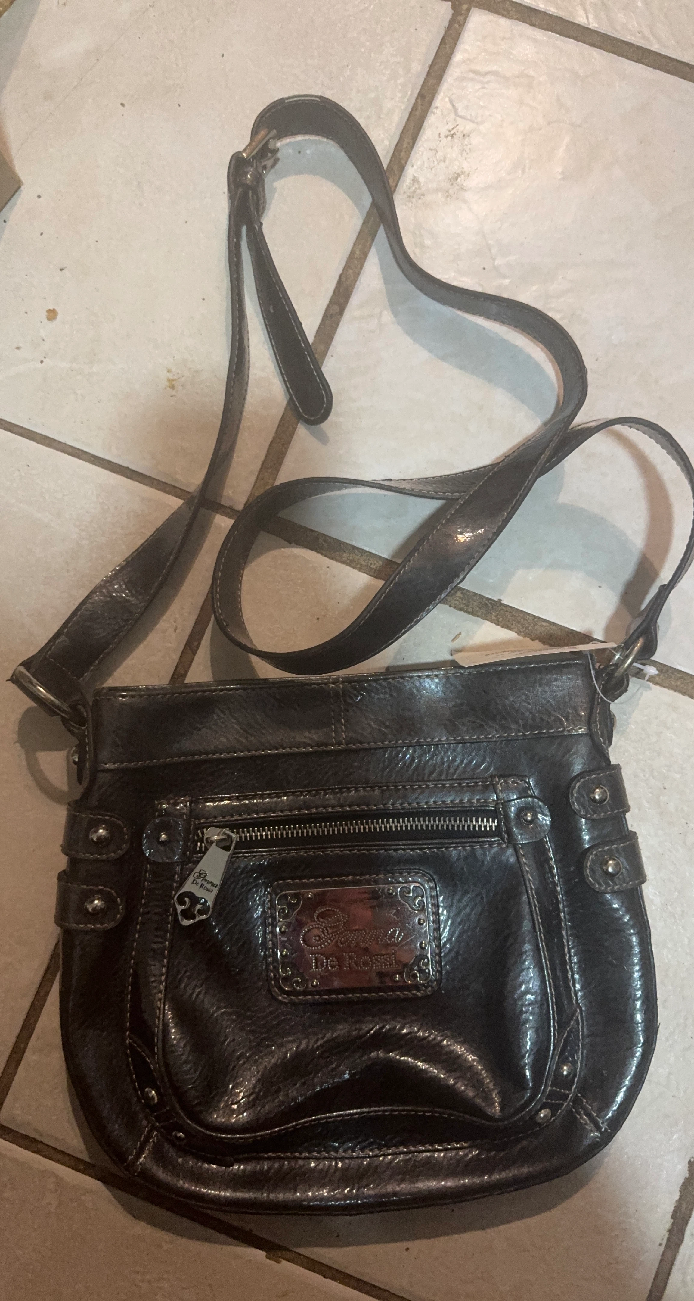 De Rossi Black Shoulder Bag