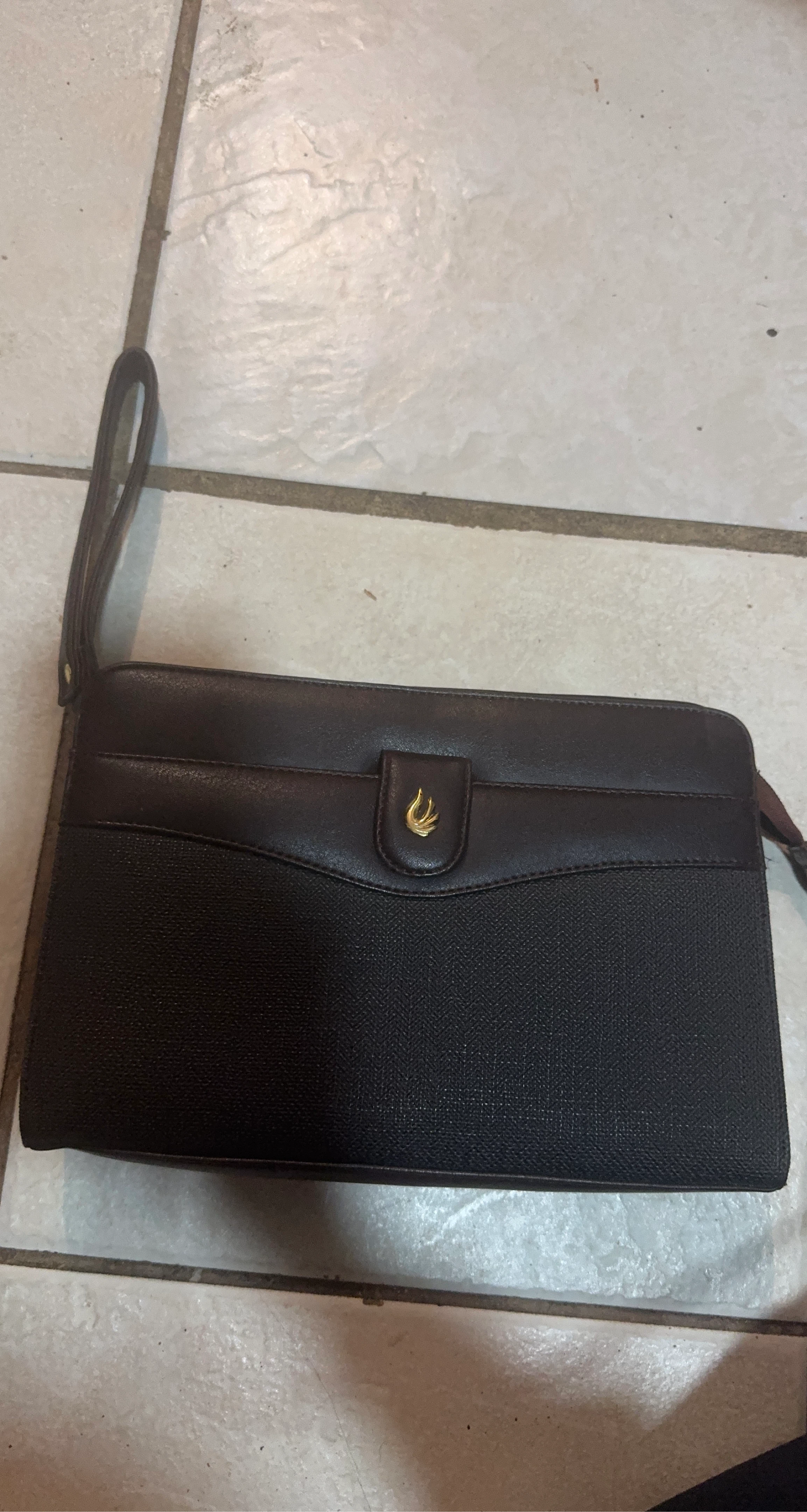 Brown Leather Clutch - Yeedda & Golden Bird