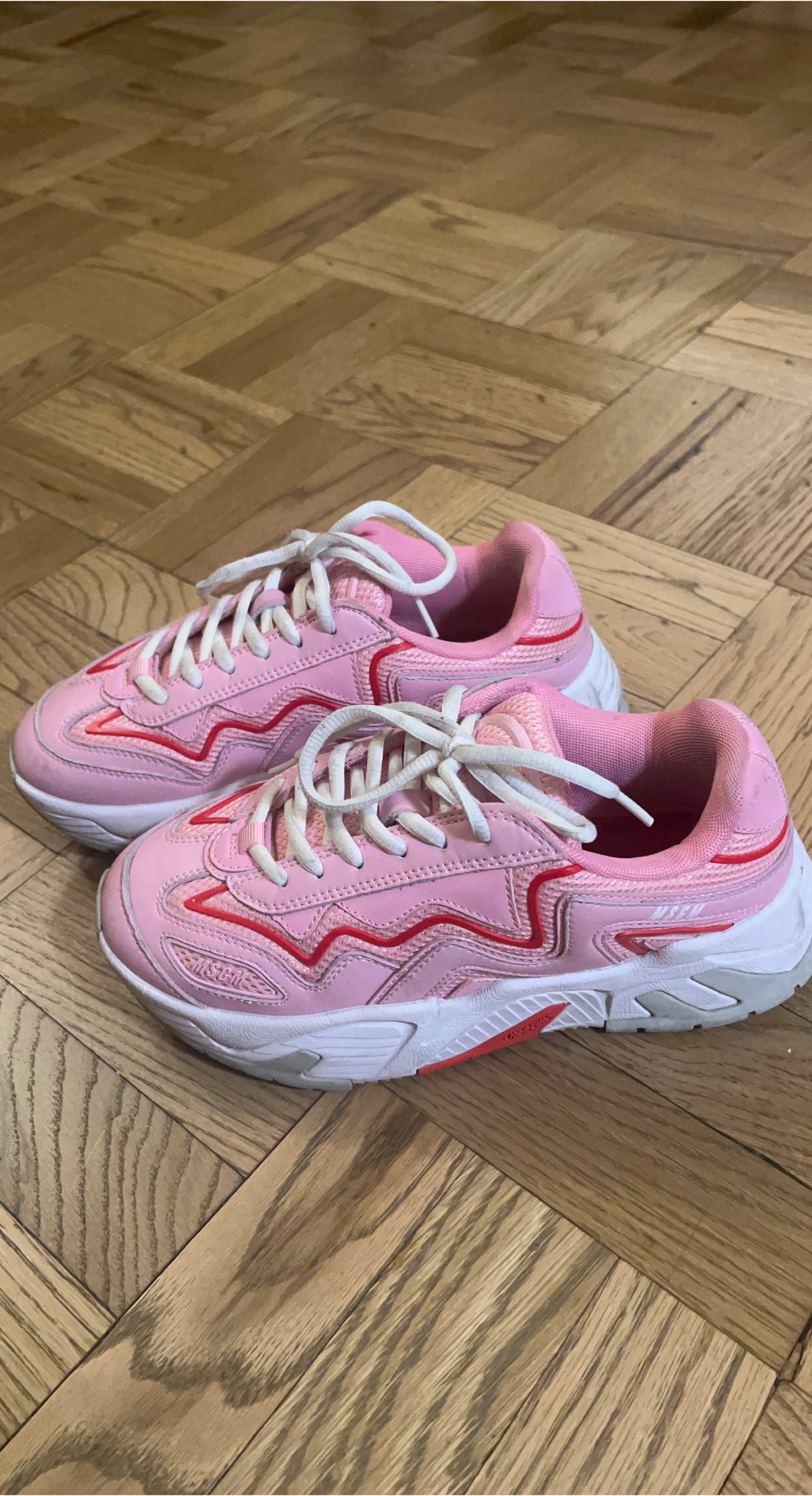 MSG M Pink Chunky Sneakers - Size 6.5