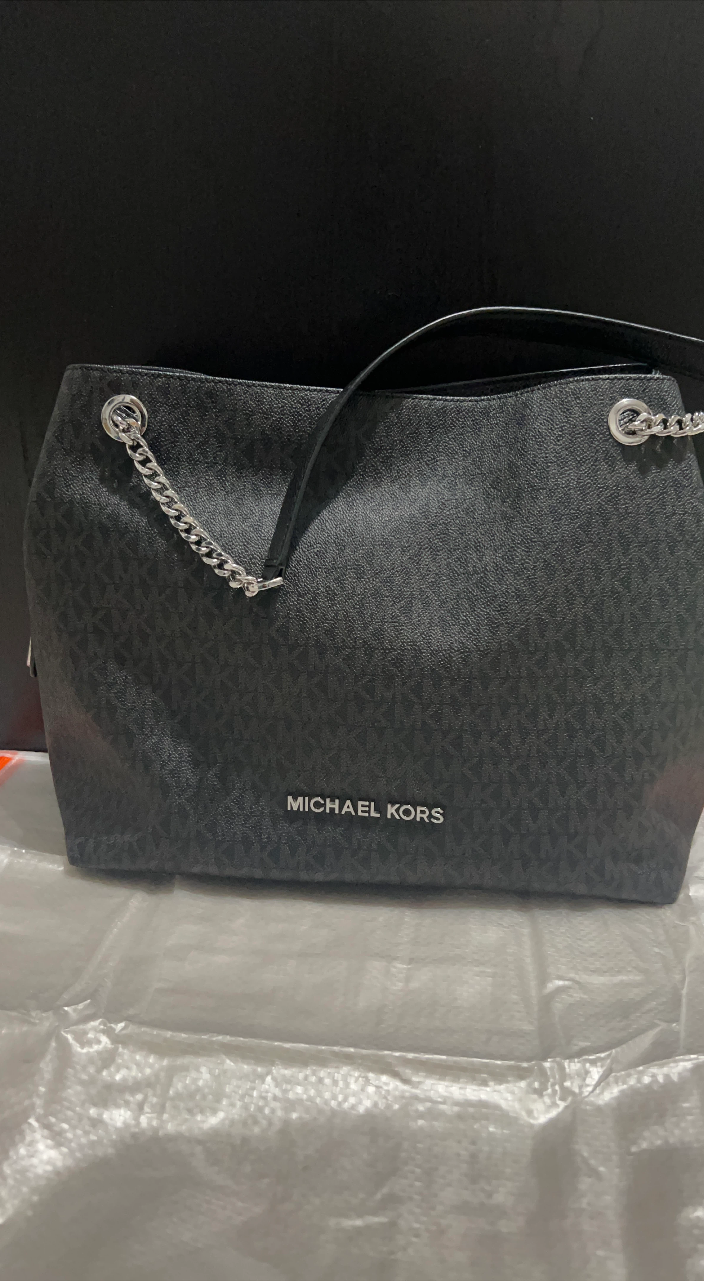 Michael Kors Black Monogram Tote Bag