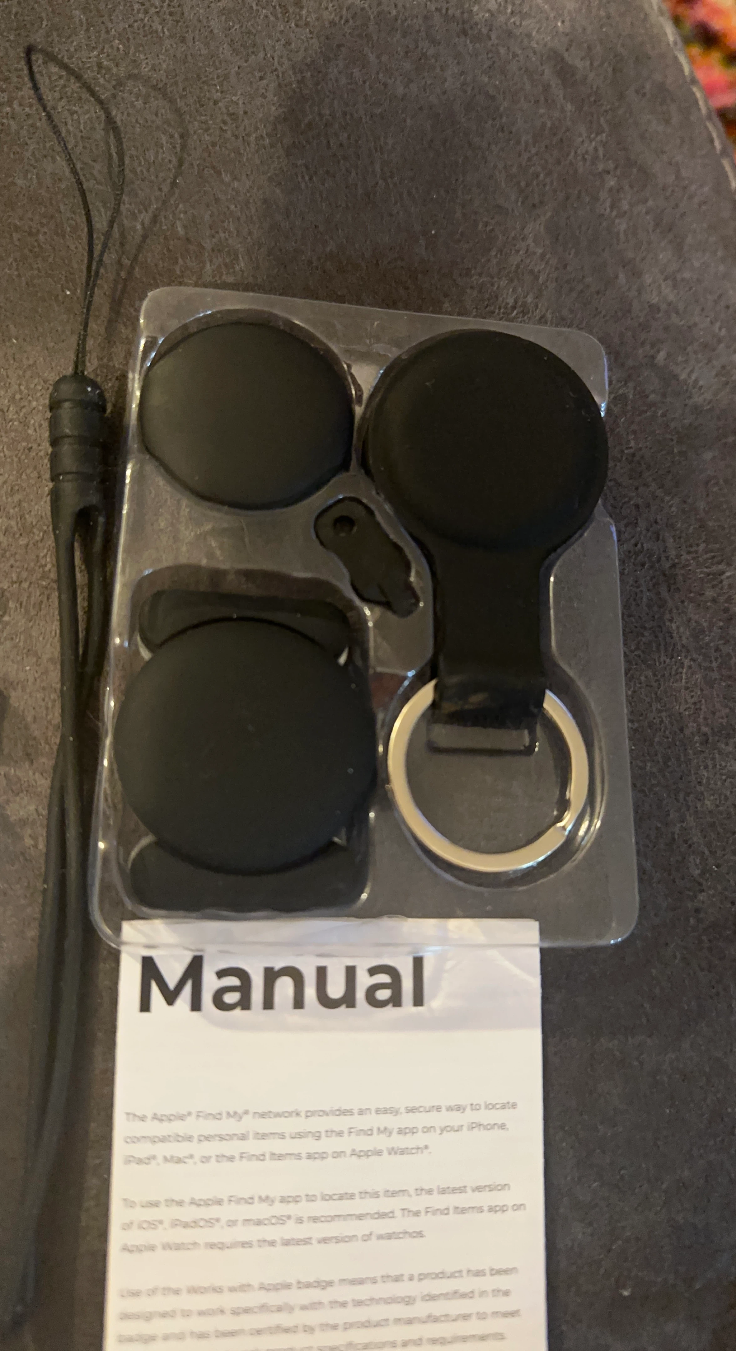 Apple AirTag Silicone Case with Keychain Loop and Strap