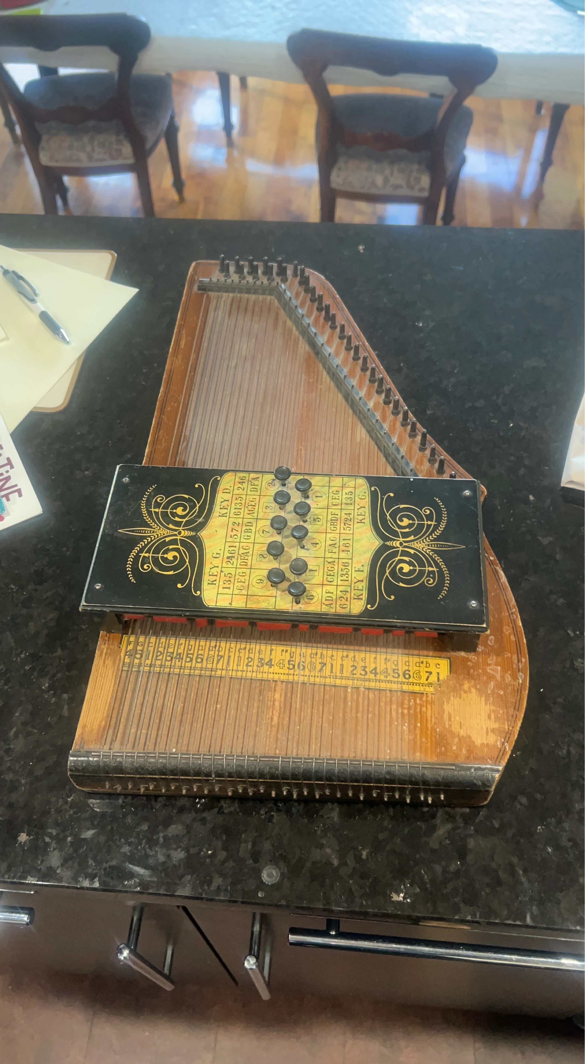 Vintage Chord Zither Musical Instrument