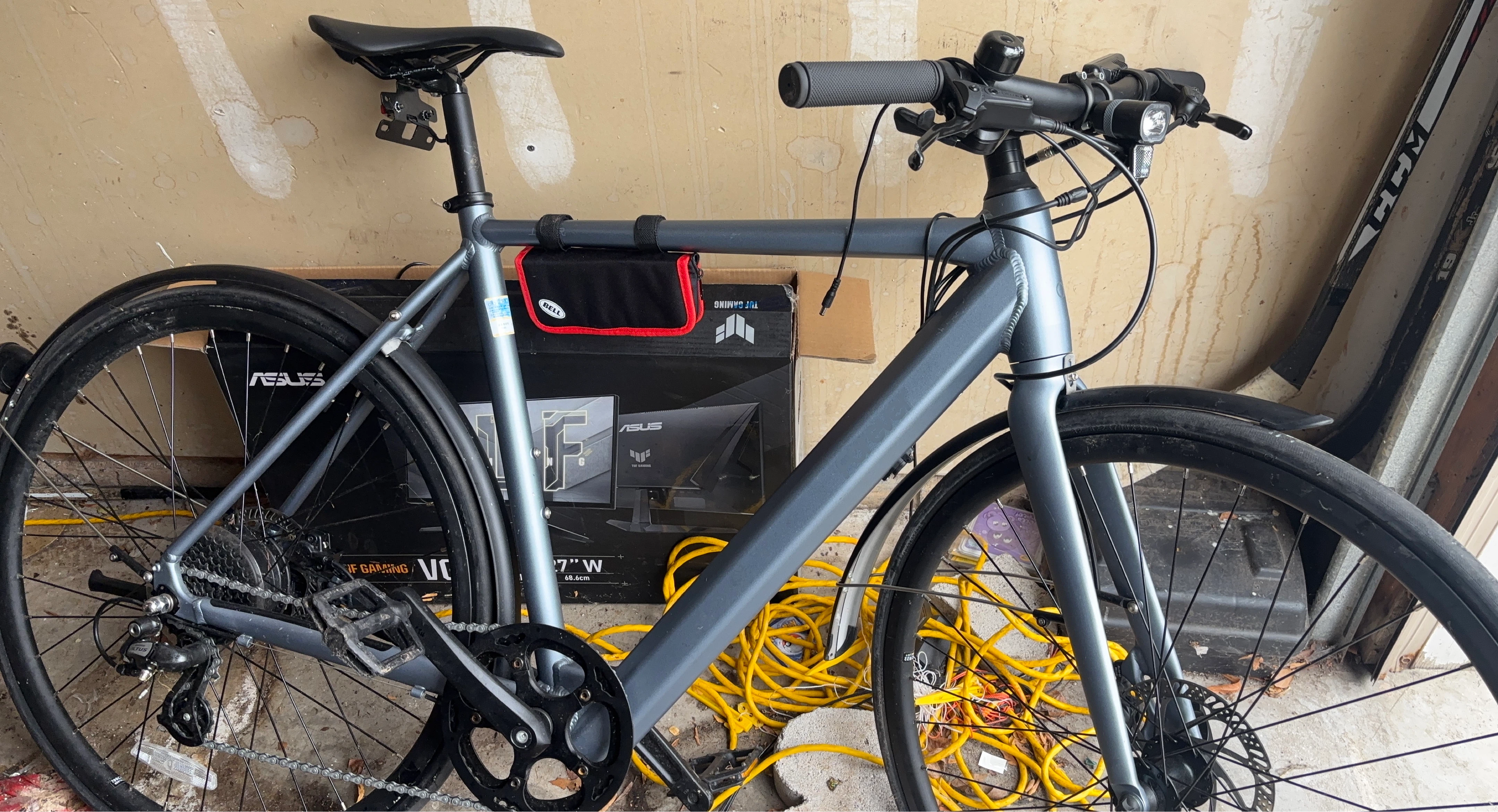 Grey Forever hybrid bike