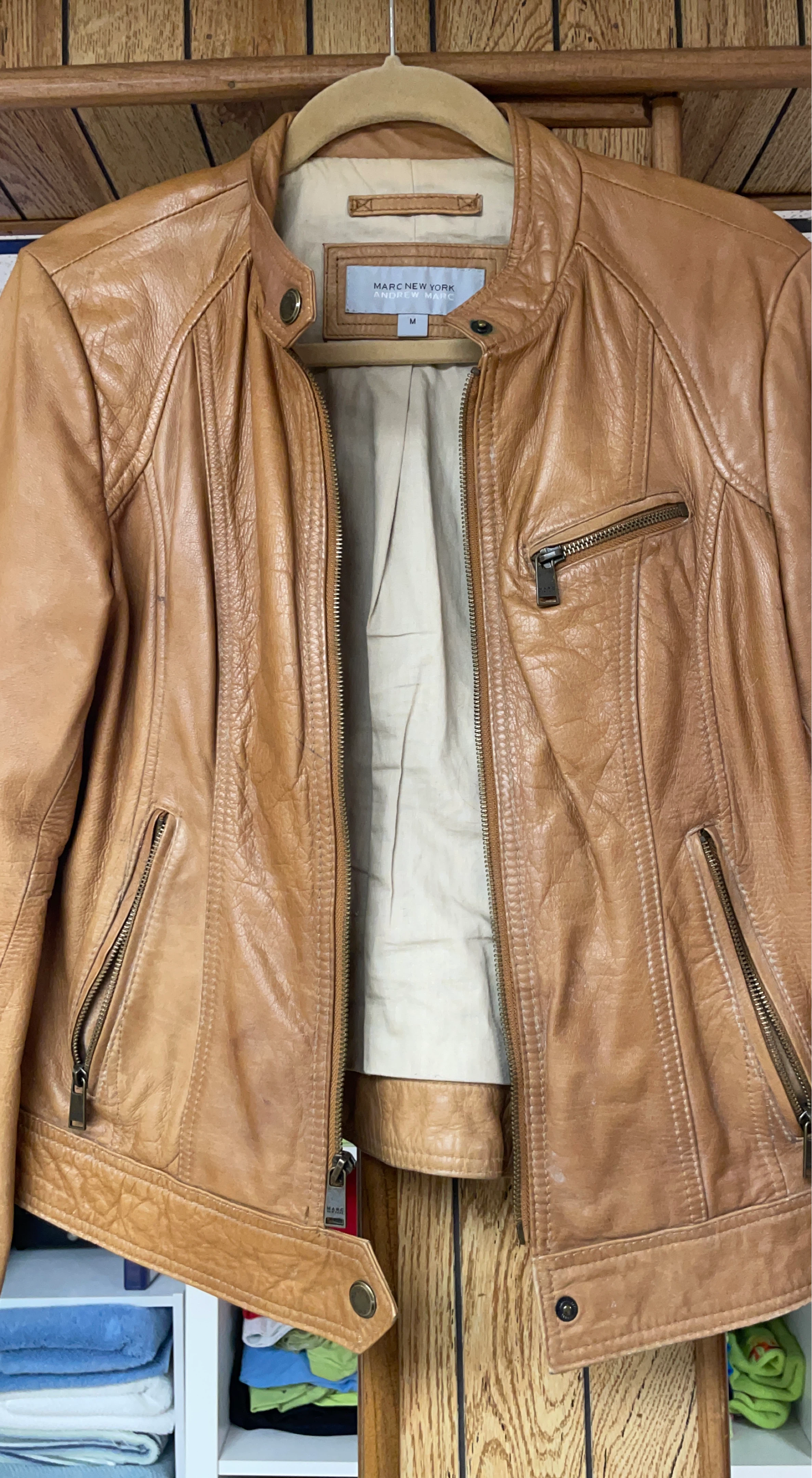 Marc New York Andrew Marc Leather Jacket Size M