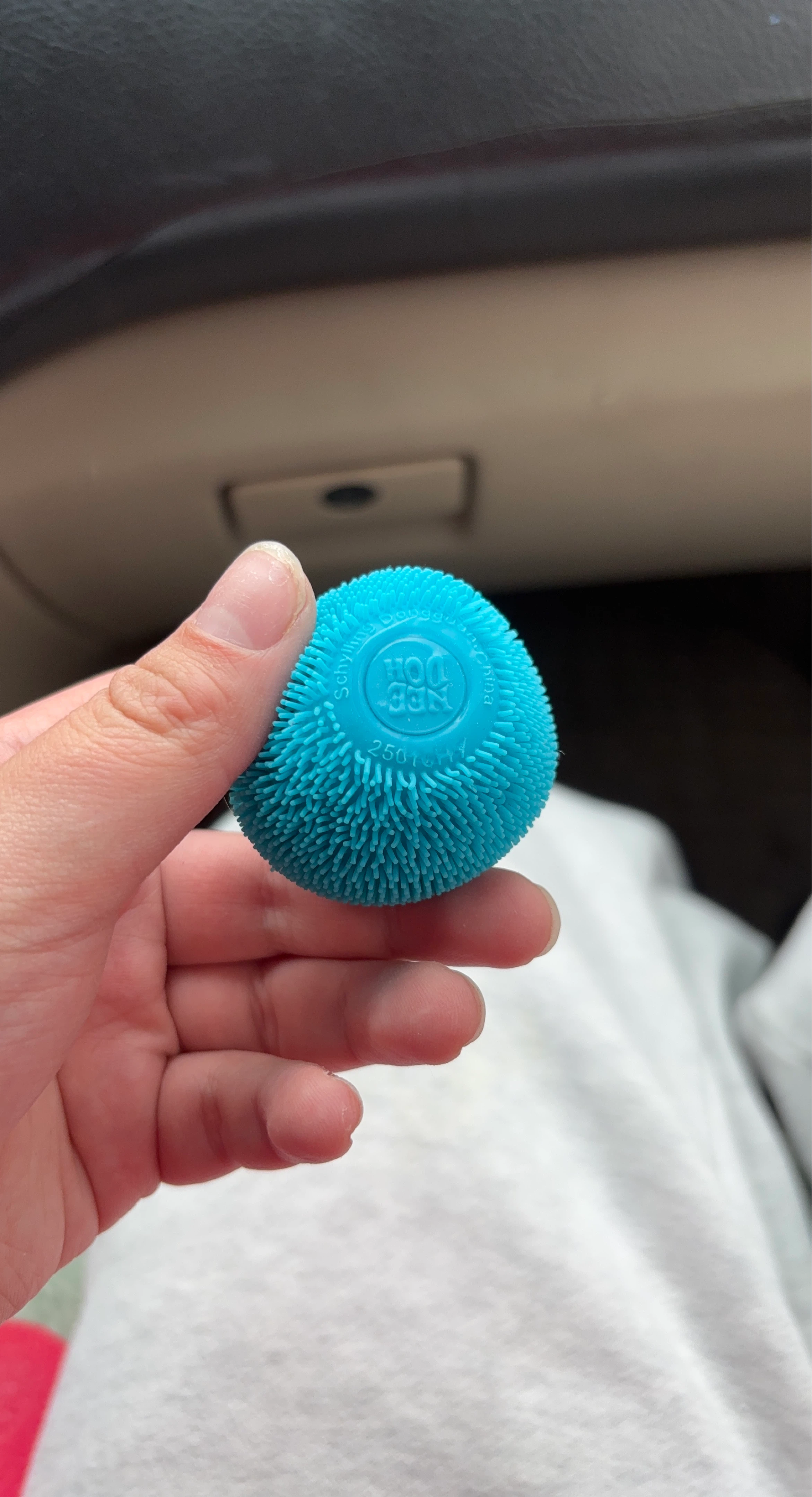 Nee Doh Brand Fuzzy Ball Toy (Blue or Pink)