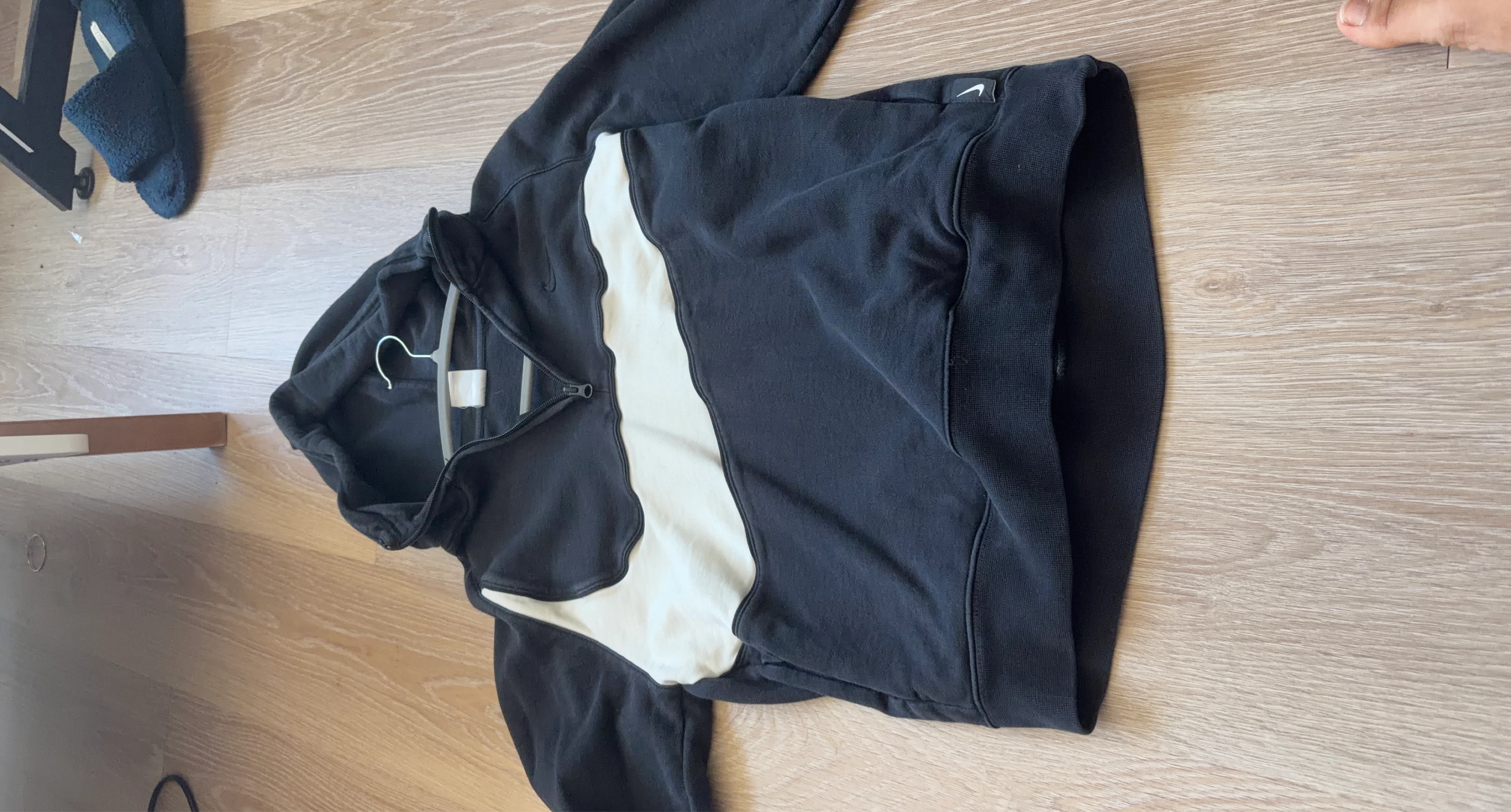 Nike Black and White Half Zip Pullover