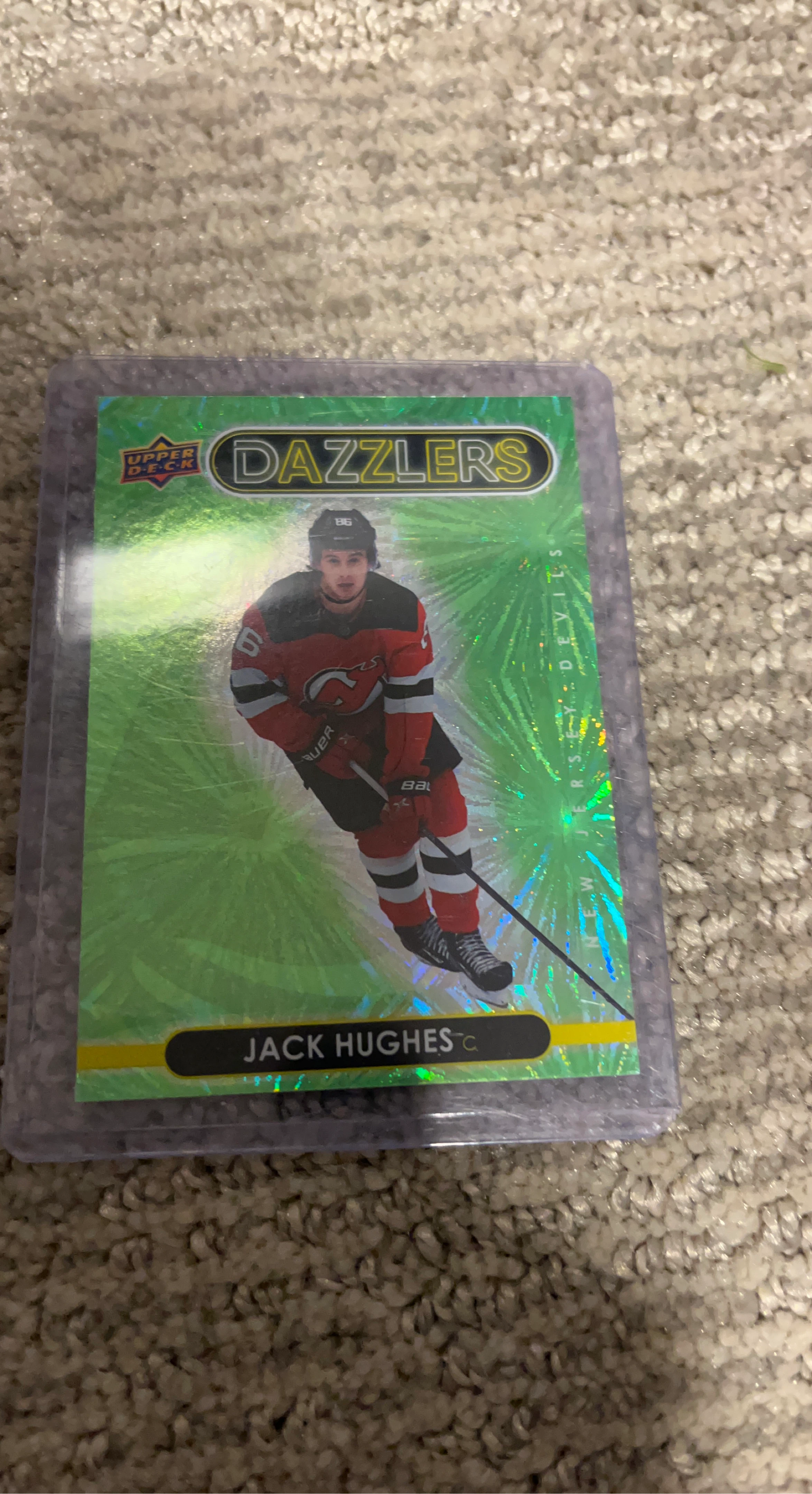 Upper Deck Dazzlers Jack Hughes Hockey Card