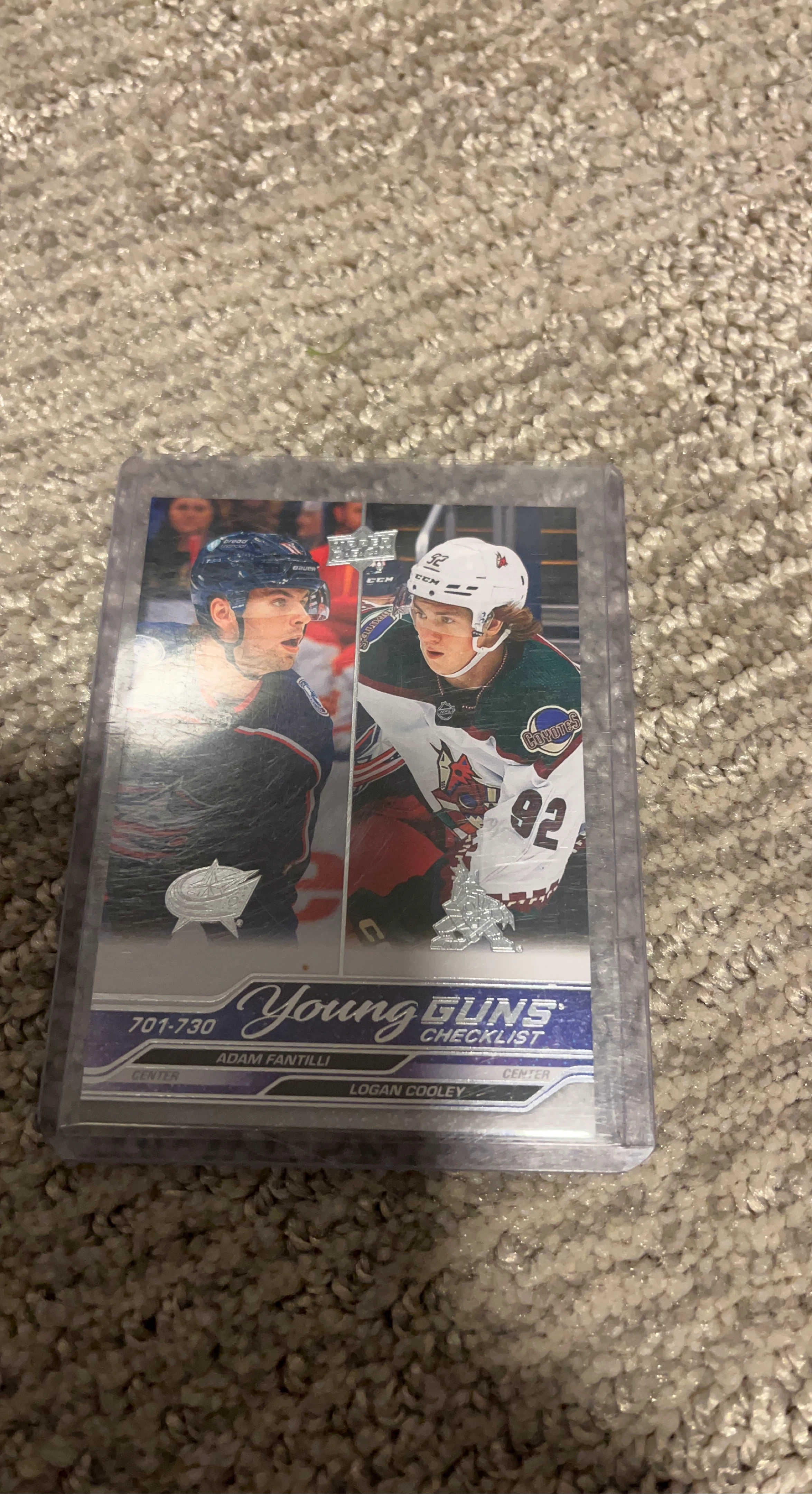 Upper Deck Young Guns Checklist Hockey Card