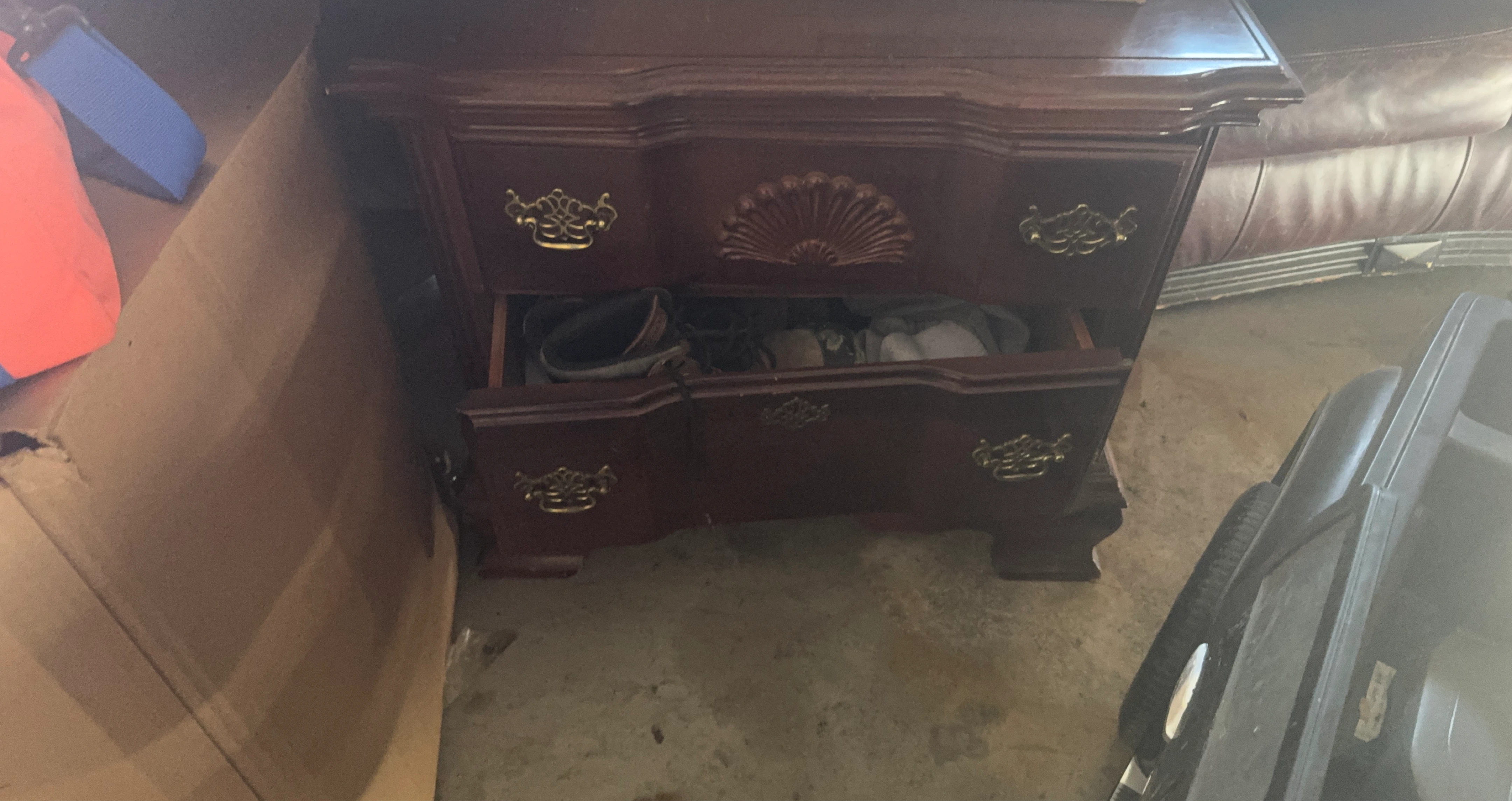 Solid Wood Dresser with Ornate Drawer Pulls