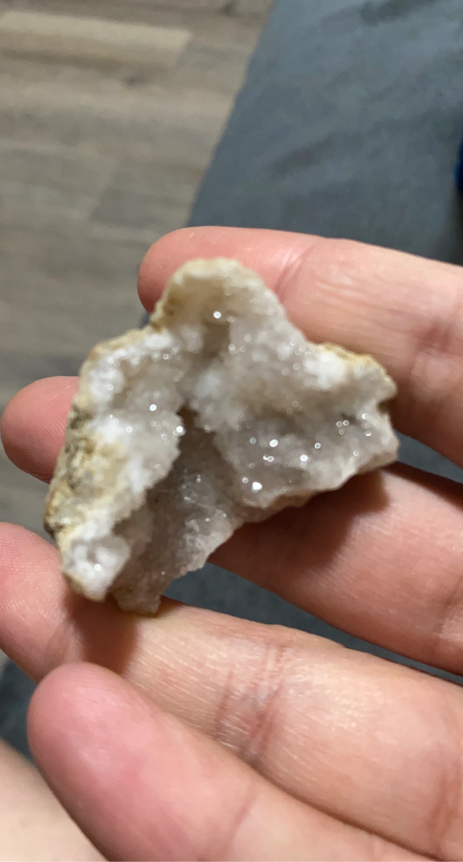 Small Raw Quartz Crystal Geode Rock